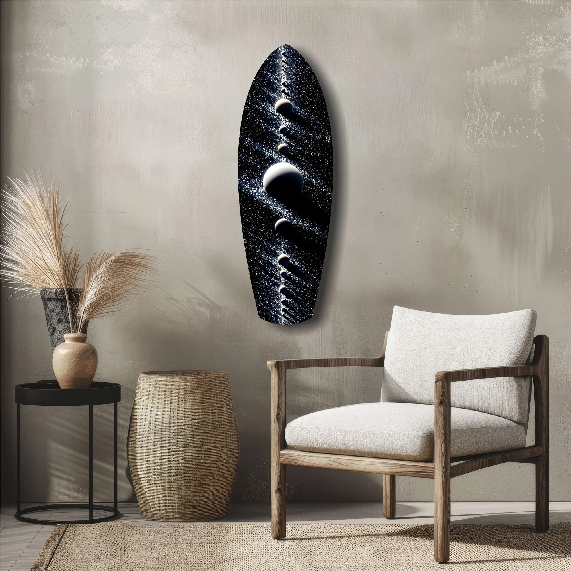Planet Alignment Cosmos Starfield Glass Wall Art - Image 5