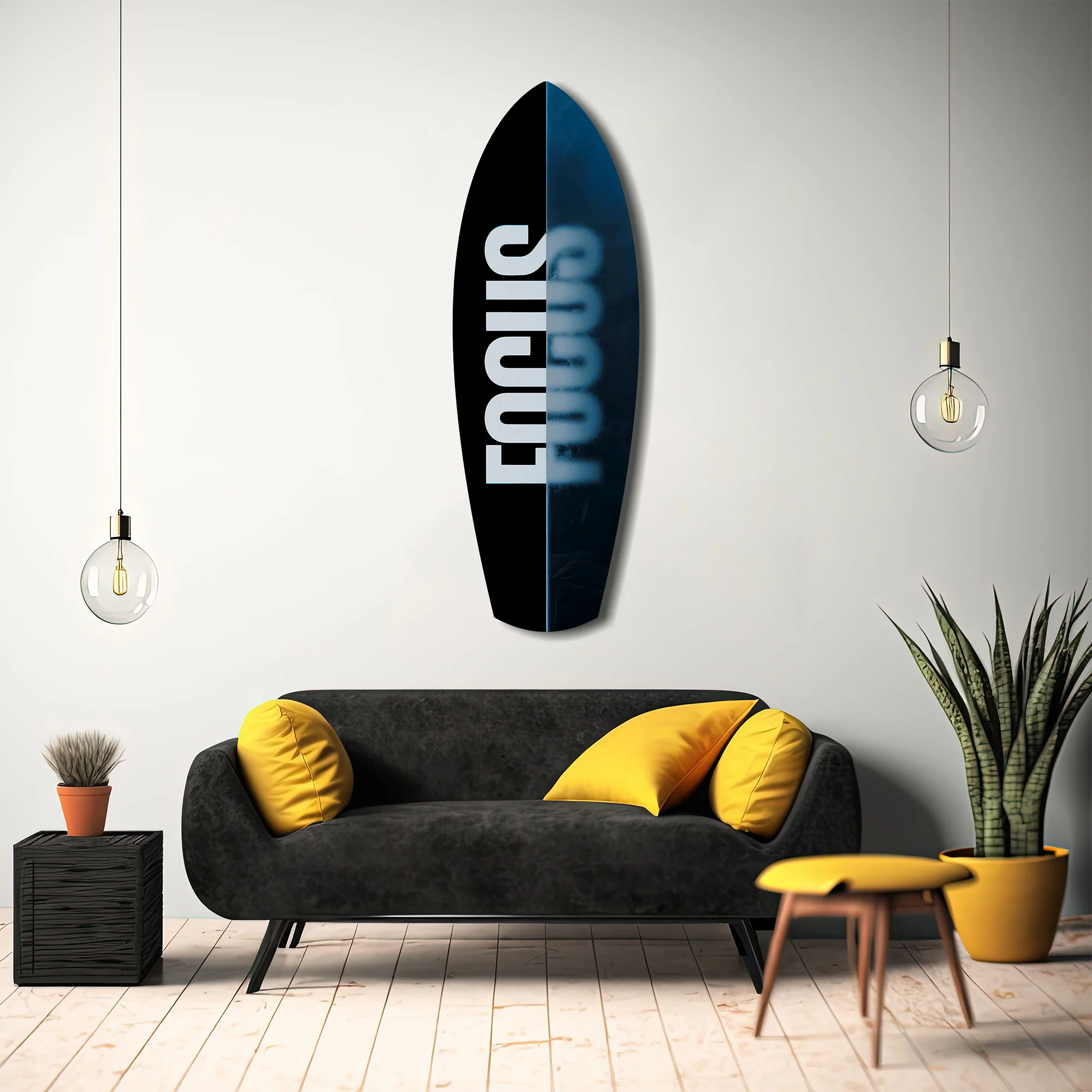 Focus Typography Split Motivational Glass Wall Art - Image 12