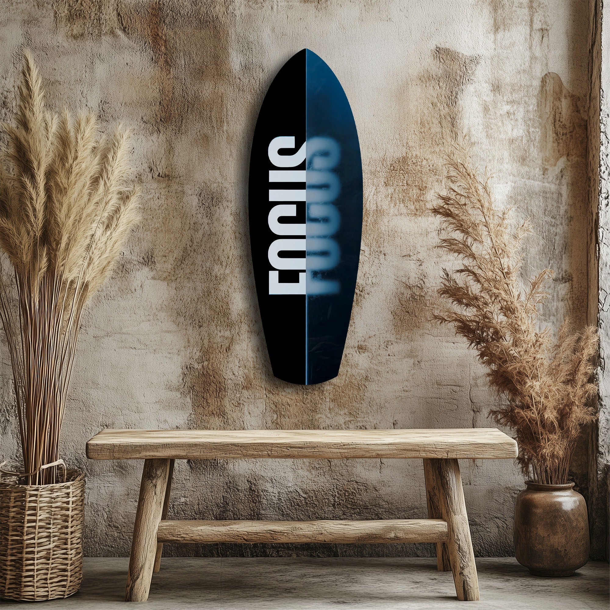 Focus Typography Split Motivational Glass Wall Art - Image 3