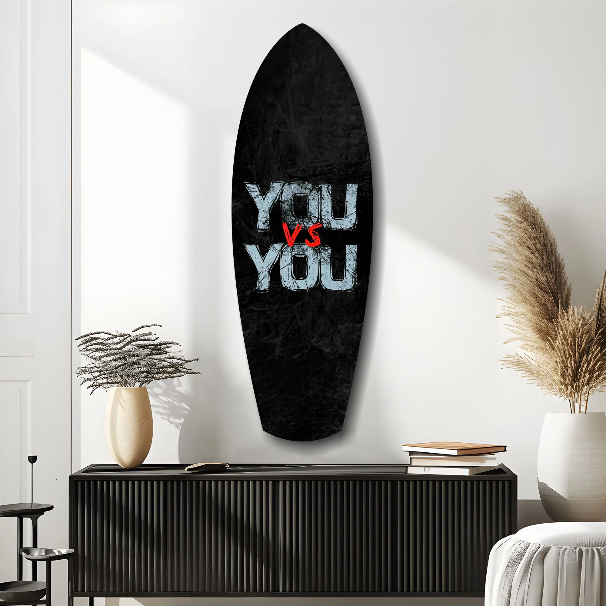 You vs You Grunge Motivational Glass Wall Art - Image 10