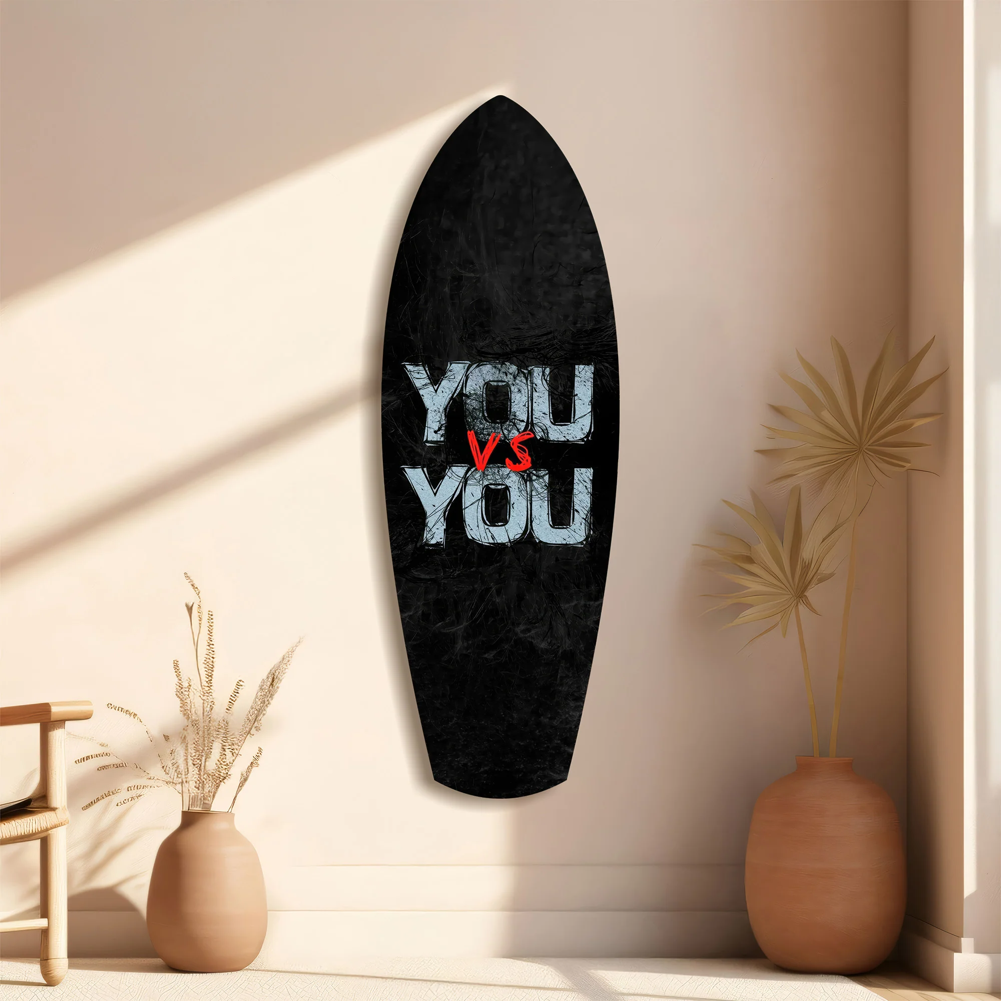 You vs You Grunge Motivational Glass Wall Art - Image 11