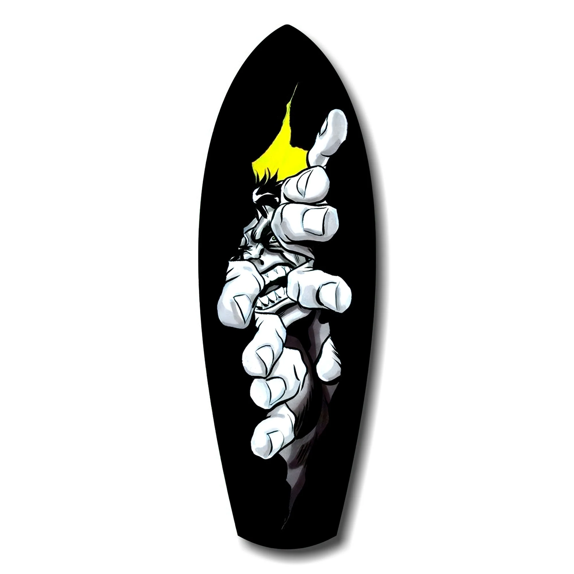 Anime Fighter Bandage Hands Manga Glass Wall Art