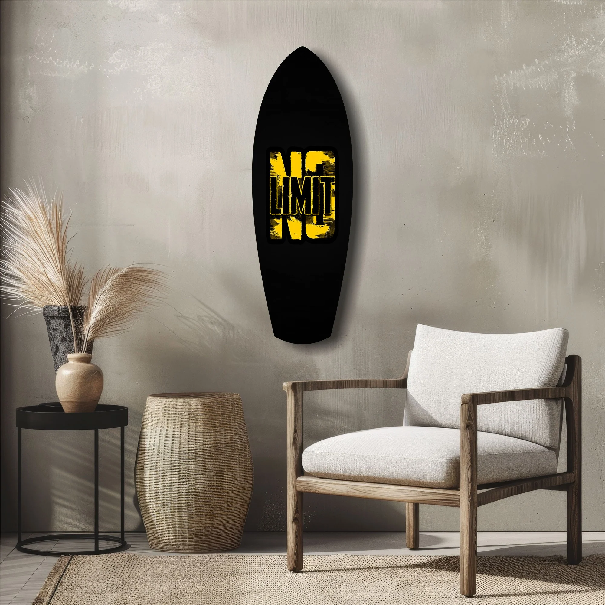 No Limit Bold Typography Motivational Glass Wall Art - Image 5