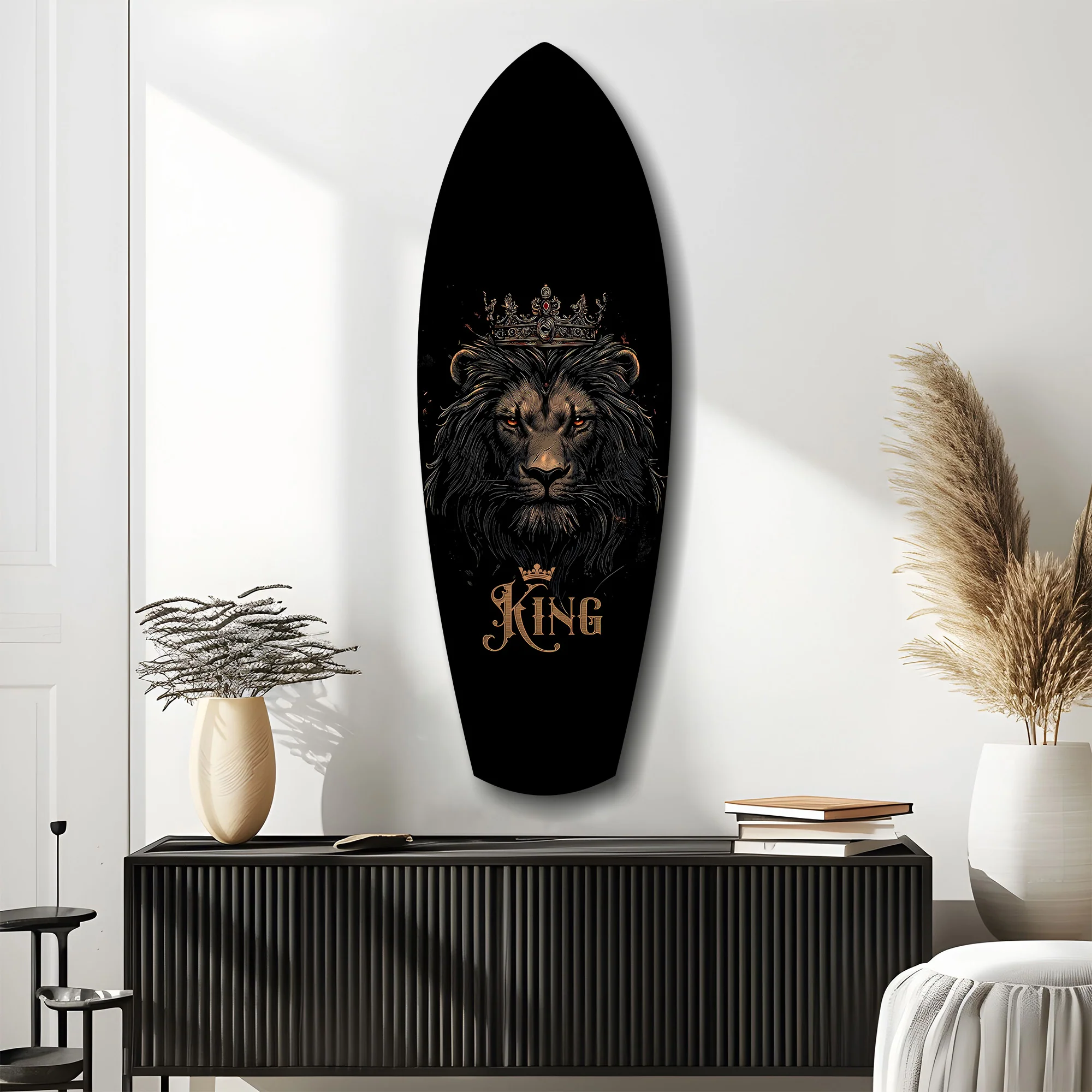 Crowned Lion King Regal Majesty Glass Wall Art - Image 10