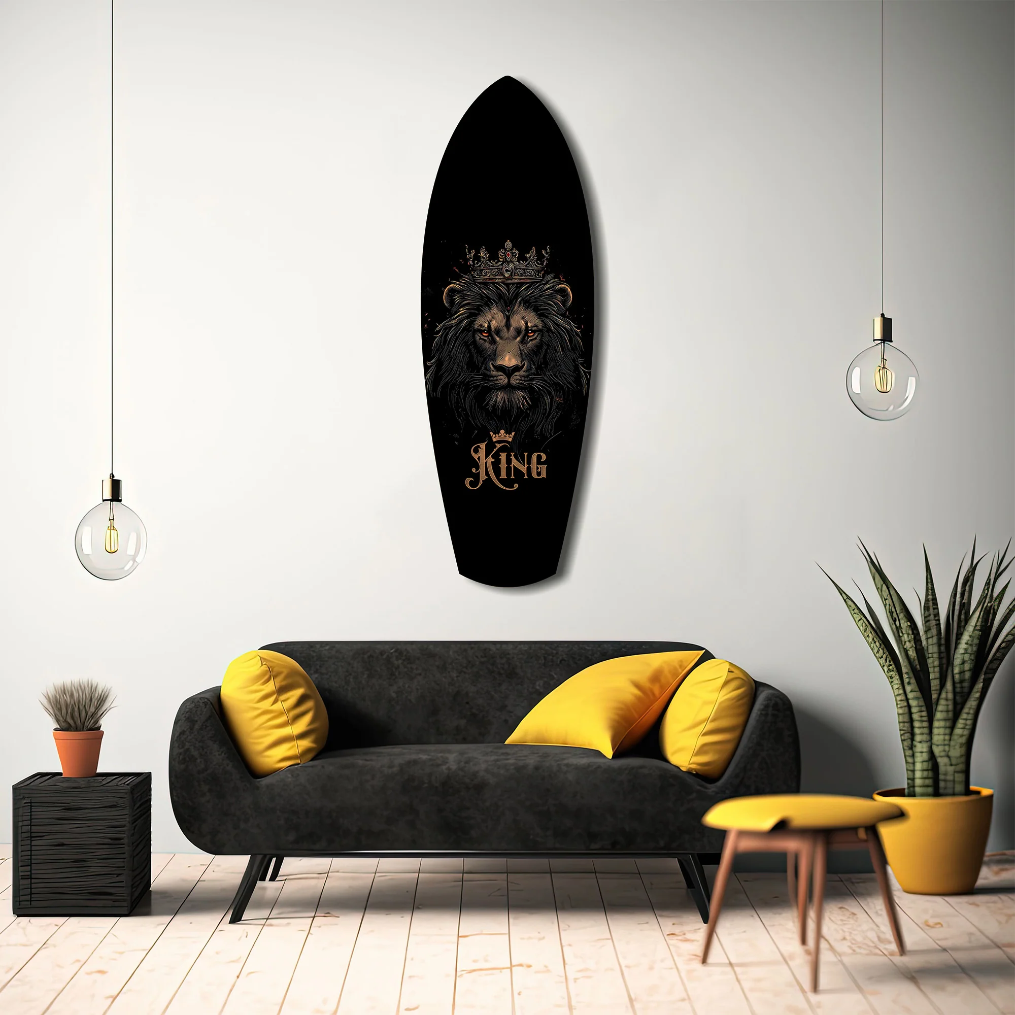 Crowned Lion King Regal Majesty Glass Wall Art - Image 12
