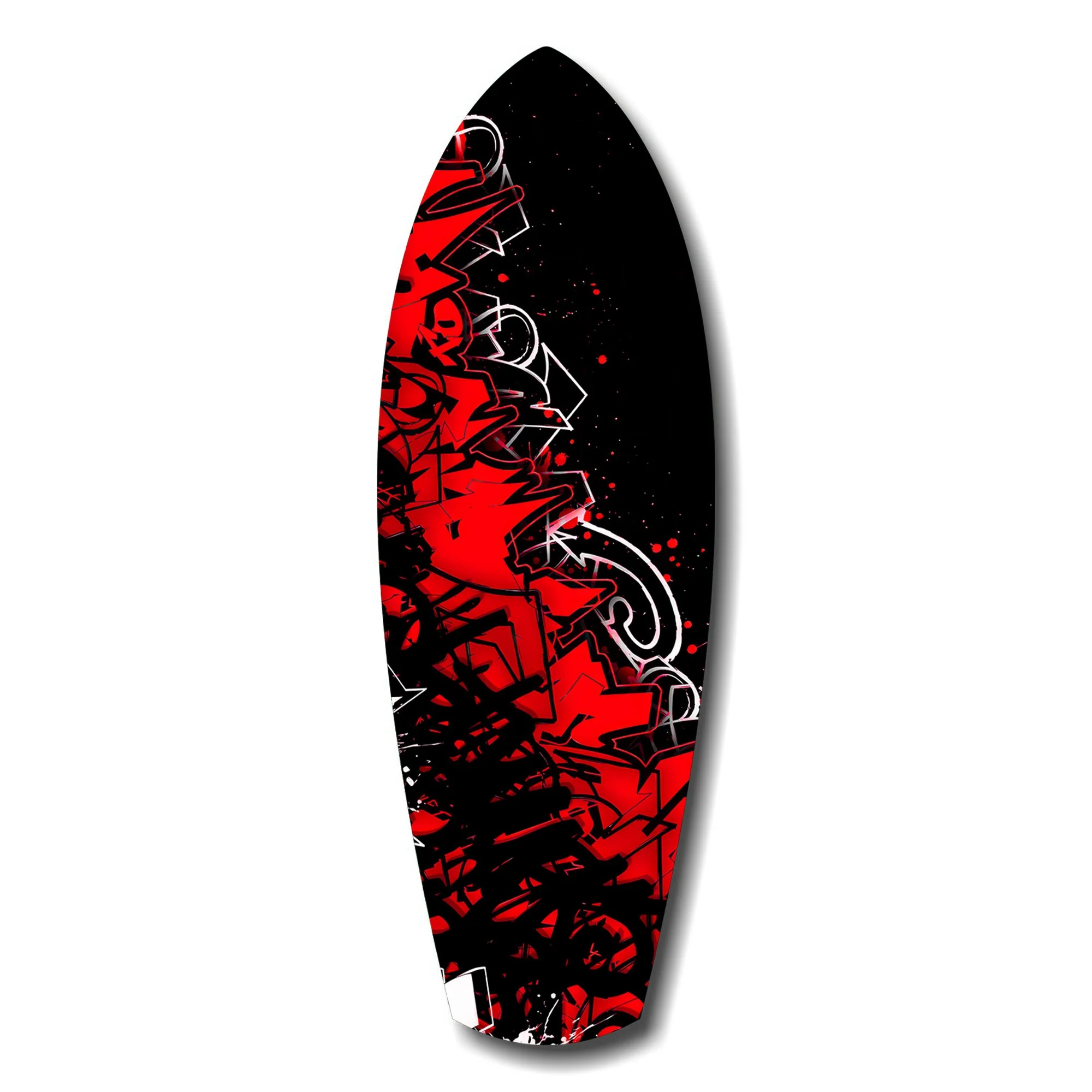 Red Black Graffiti Street Art Glass Wall Art