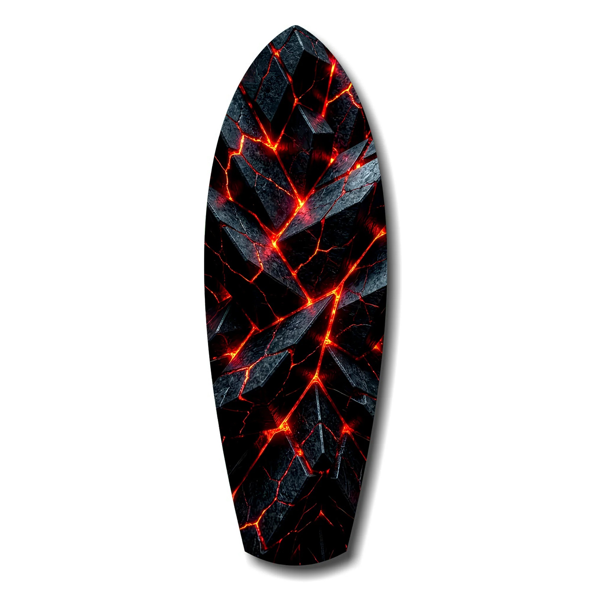 Shattered Volcanic Stone Lava Glow Glass Wall Art - Image 7