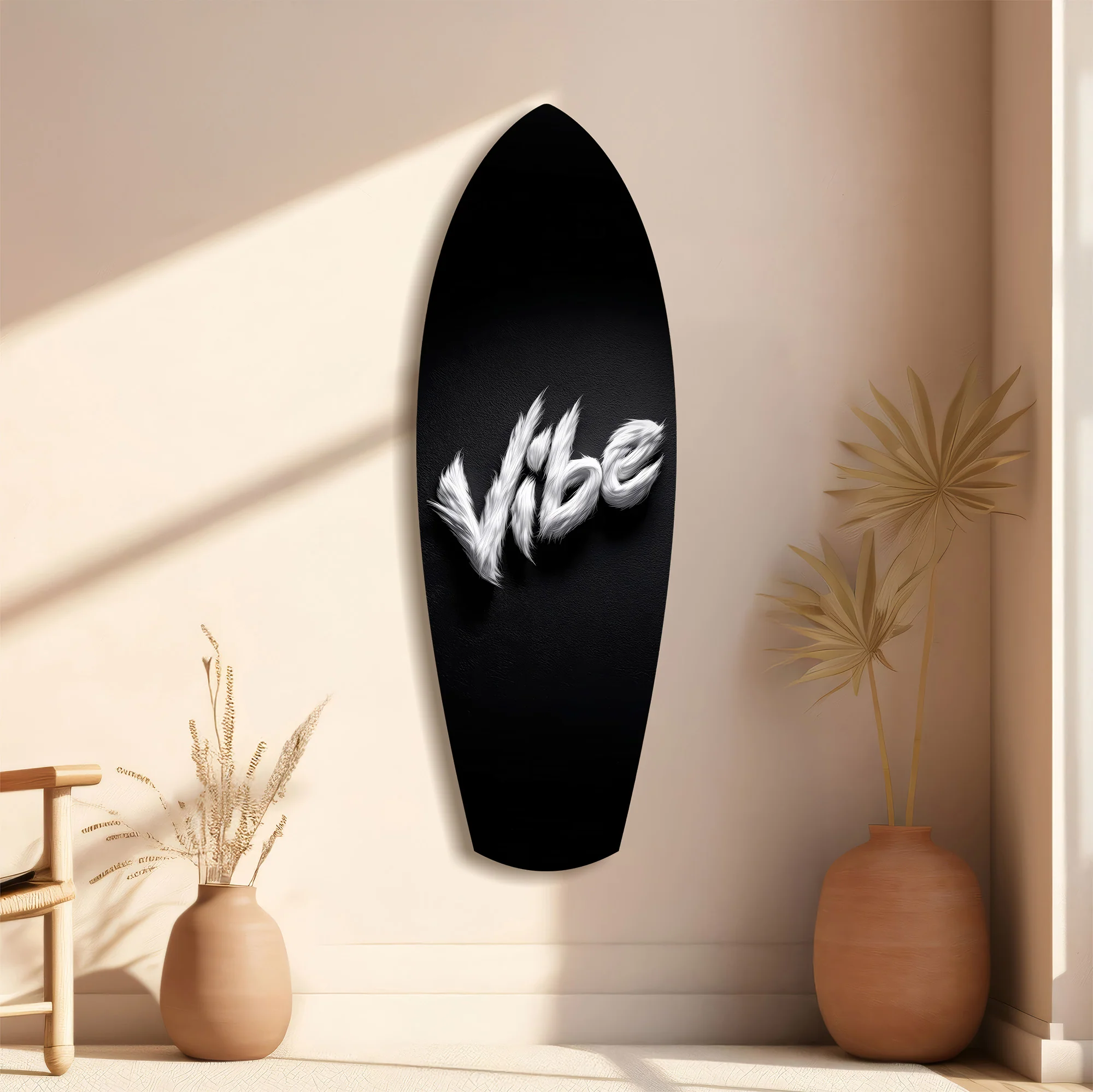Vibe Feather Typography Minimal Glass Wall Art - Image 11