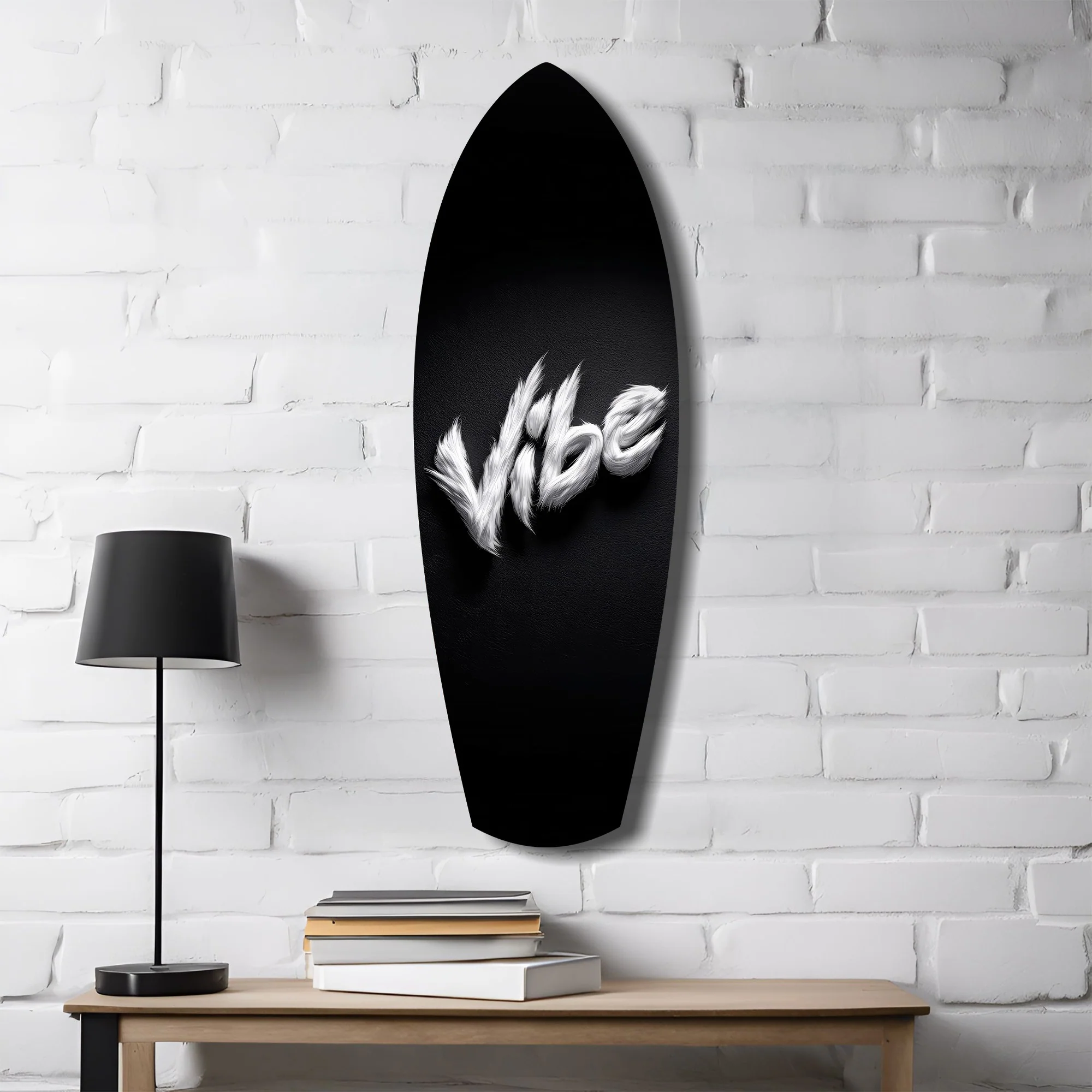 Vibe Feather Typography Minimal Glass Wall Art - Image 4