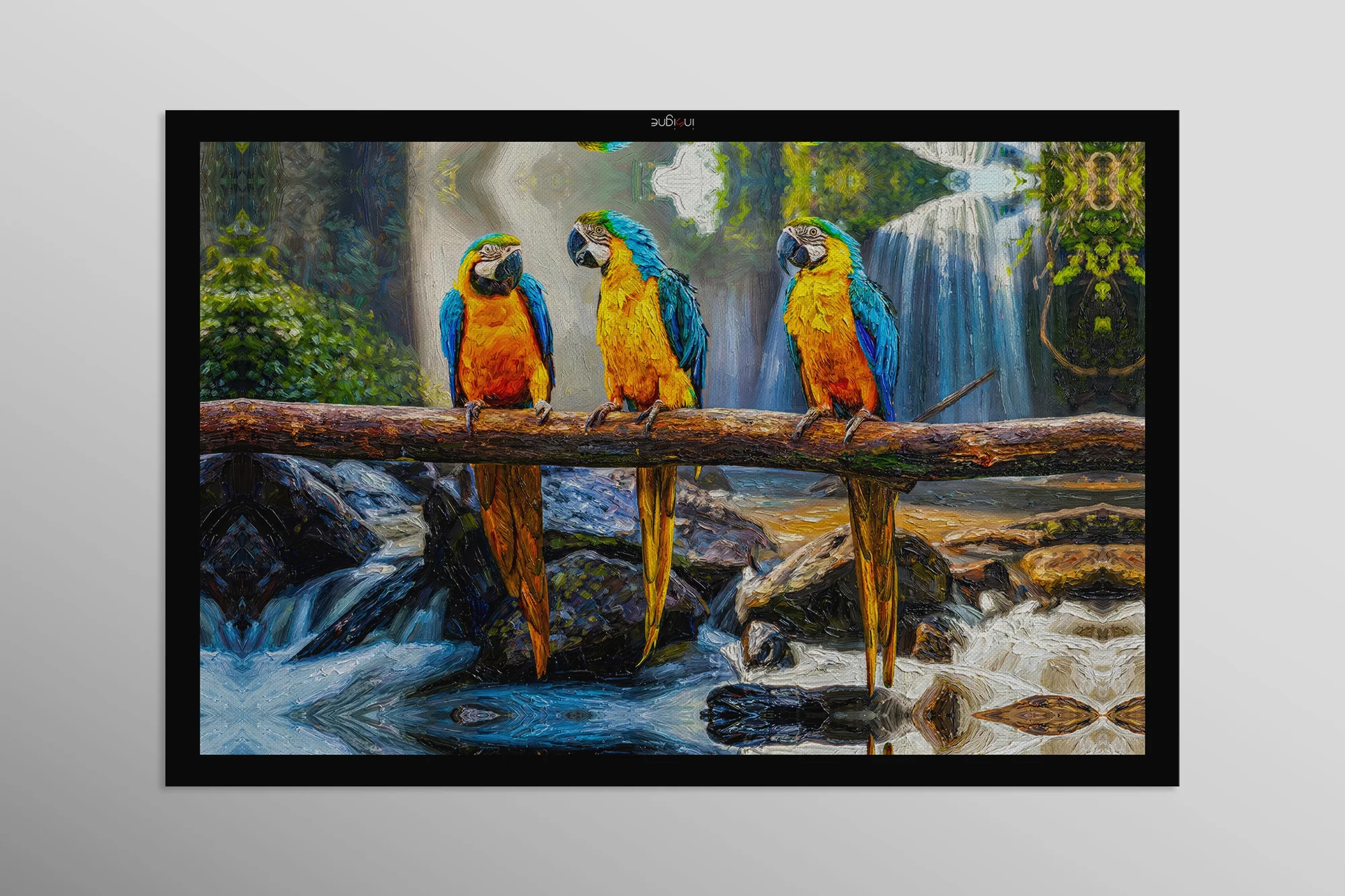 Tropical Trio Haven — 3D Haptic Embossed High-Gloss Luxury Wall Art - Image 12