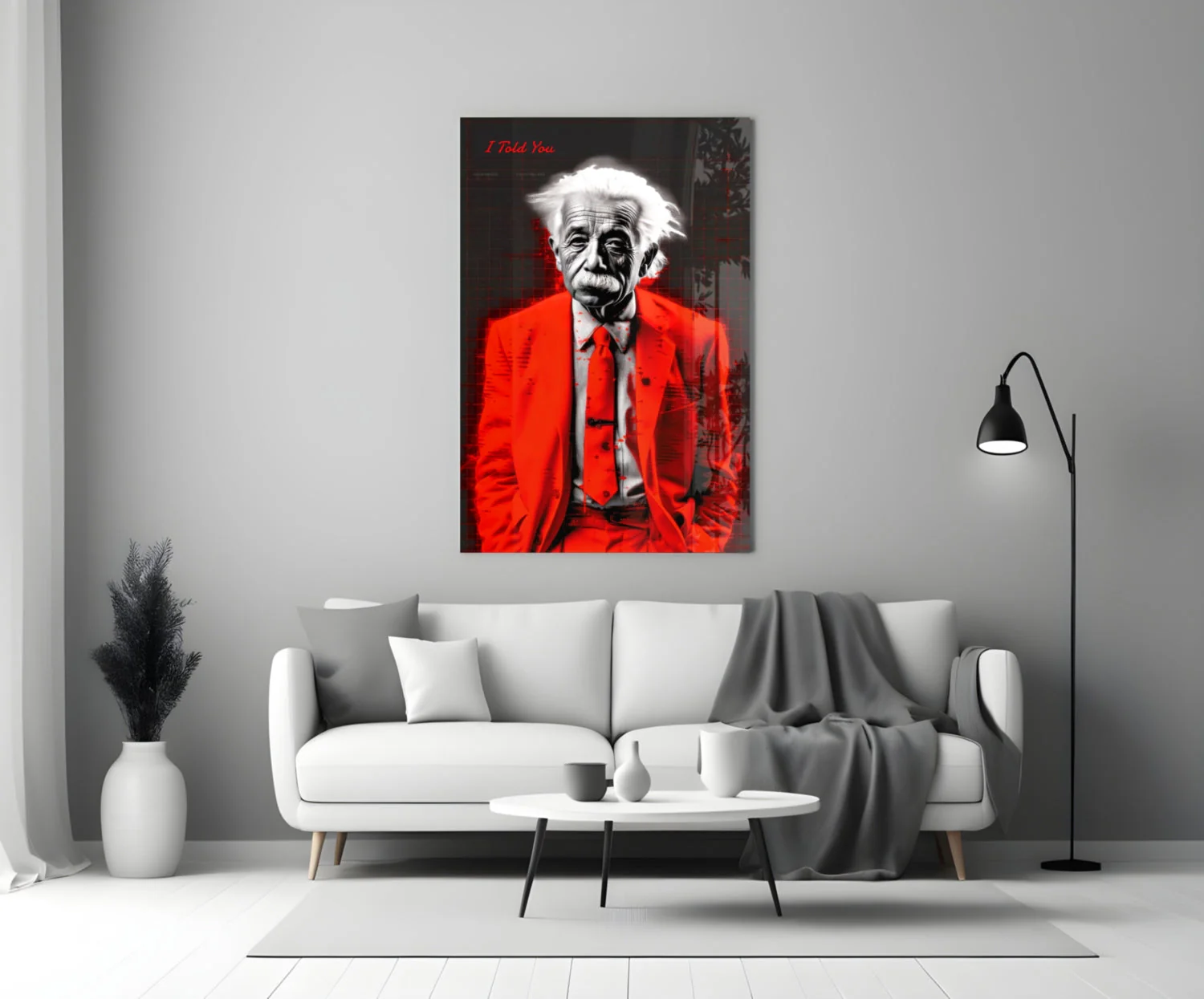 Albert Einstein's Colorful World Glass Wall Art || Designer Collection - Image 4