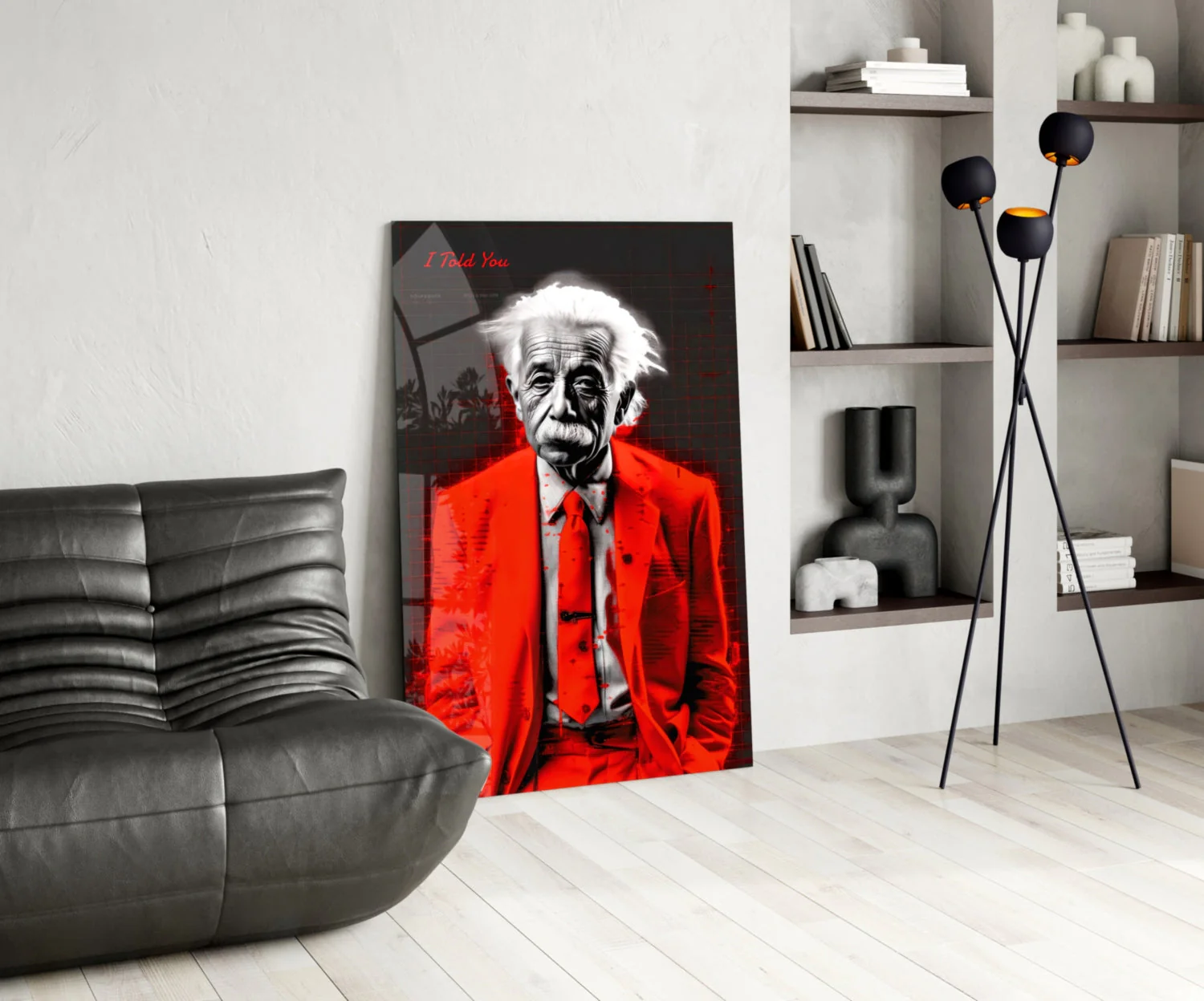 Albert Einstein's Colorful World Glass Wall Art || Designer Collection - Image 6