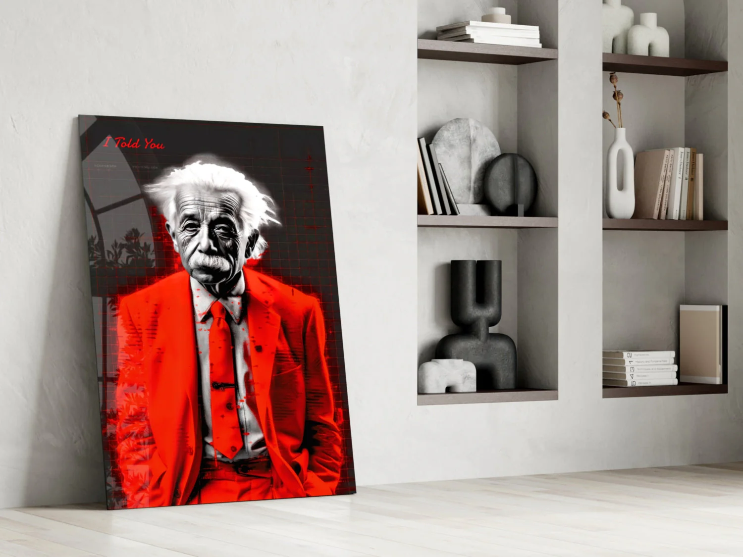 Albert Einstein's Colorful World Glass Wall Art || Designer Collection - Image 7