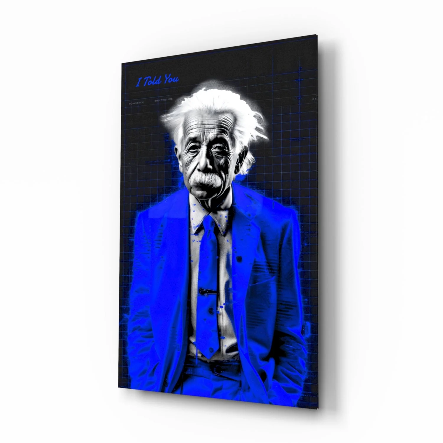 Albert Einstein's Colorful World Glass Wall Art || Designer Collection - Image 2