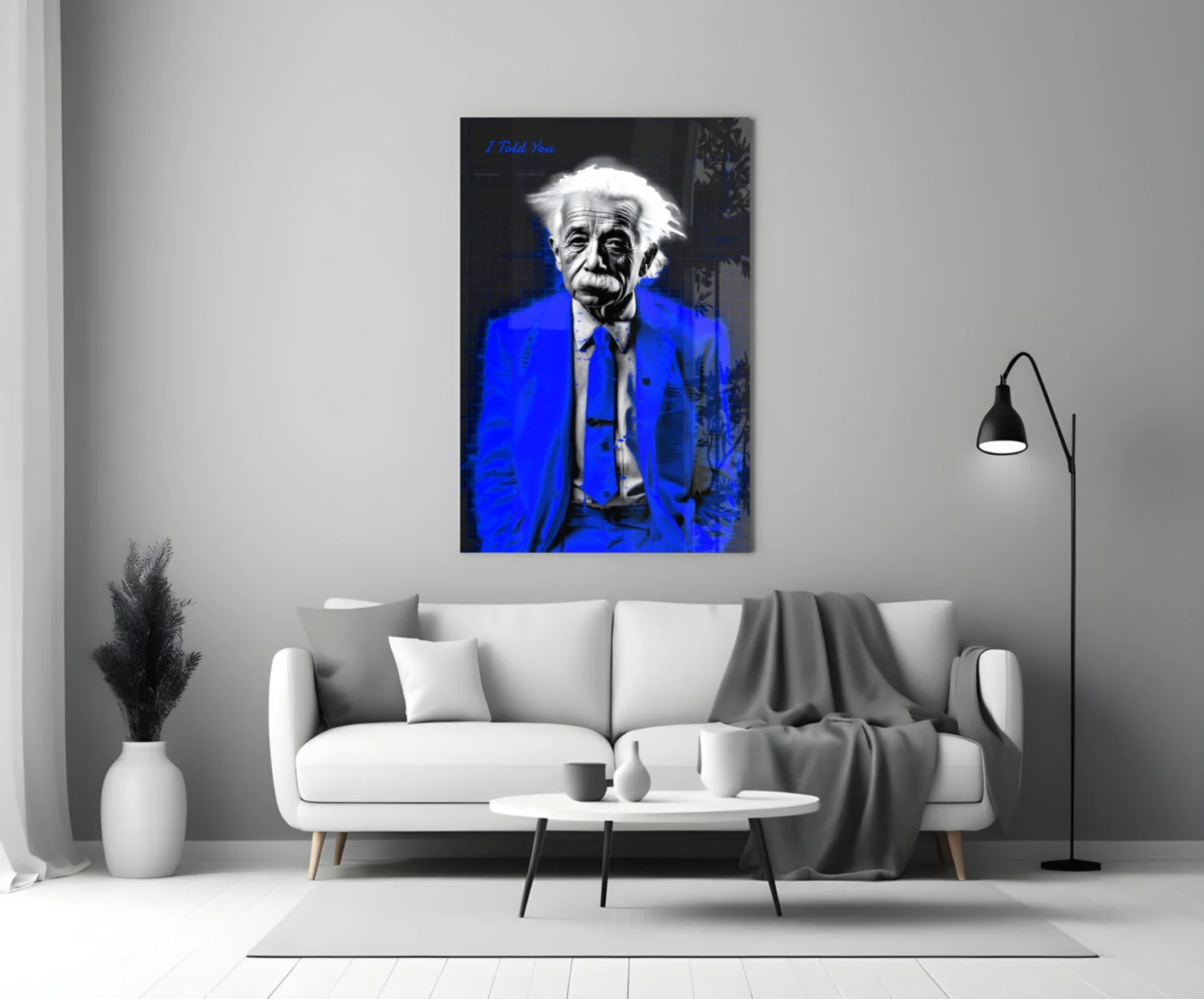 Albert Einstein's Colorful World Glass Wall Art || Designer Collection - Image 4