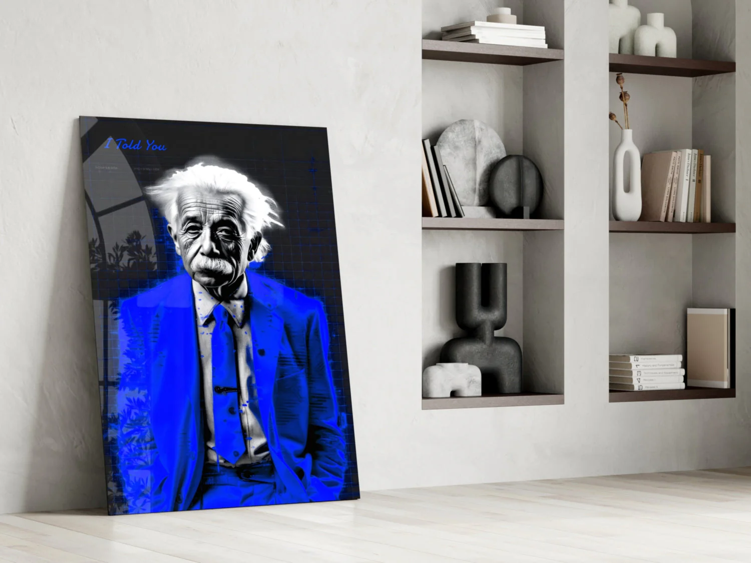 Albert Einstein's Colorful World Glass Wall Art || Designer Collection - Image 7