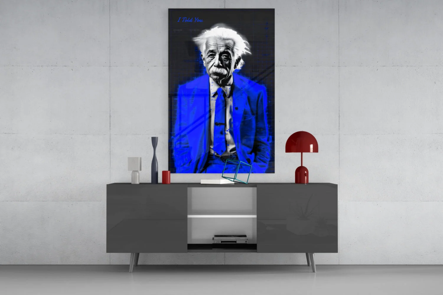 Albert Einstein's Colorful World Glass Wall Art || Designer Collection - Image 9