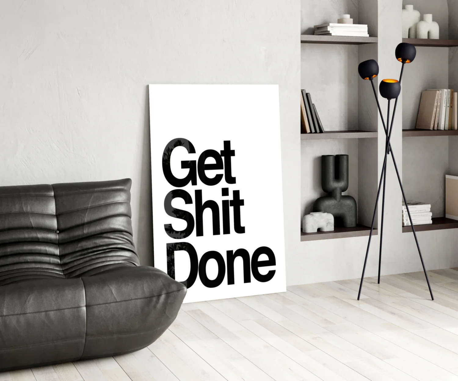 Get Shit Done Glass Wall Art || Designer Collection - Image 4