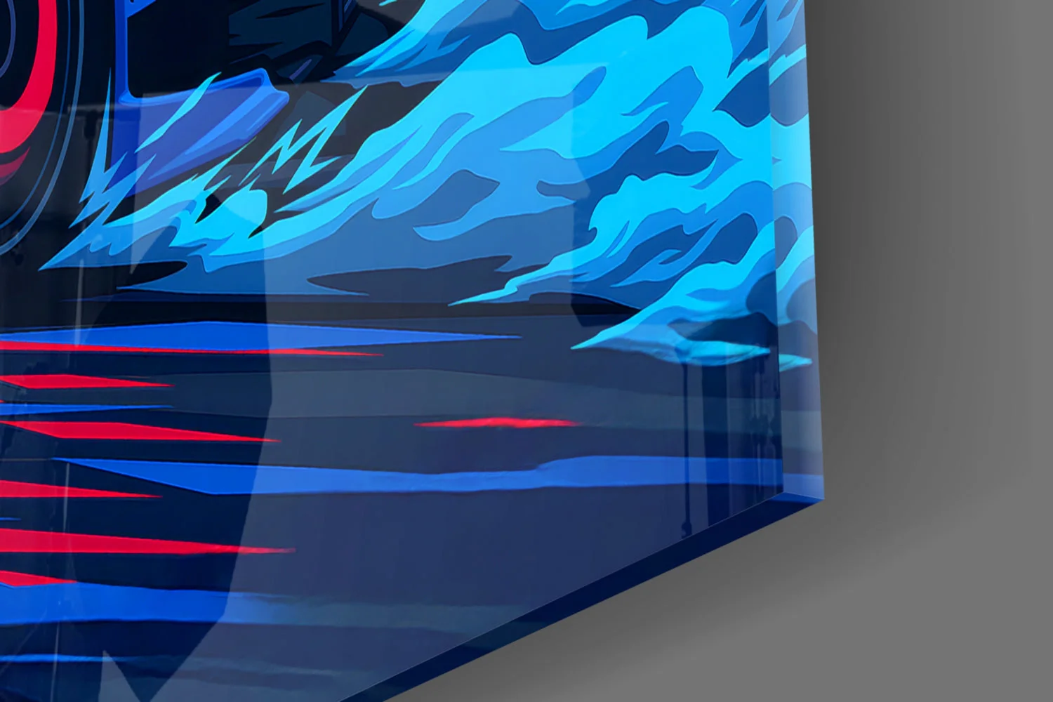 Subaru BRZ Blue Speed Glass Wall Art || Designer Collection - Image 8