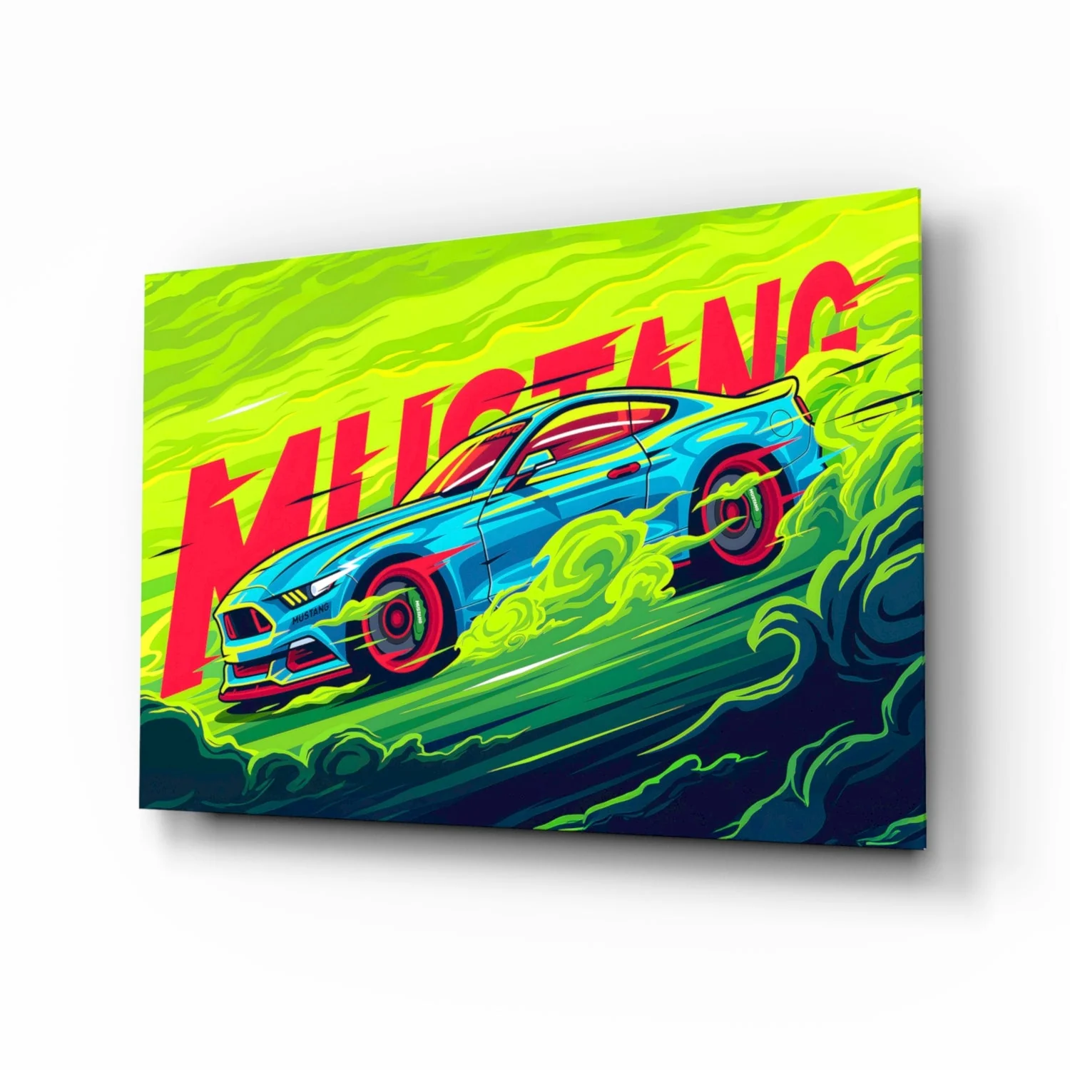 Roaring Mustang Glass Wall Art || Designer Collection - Image 2