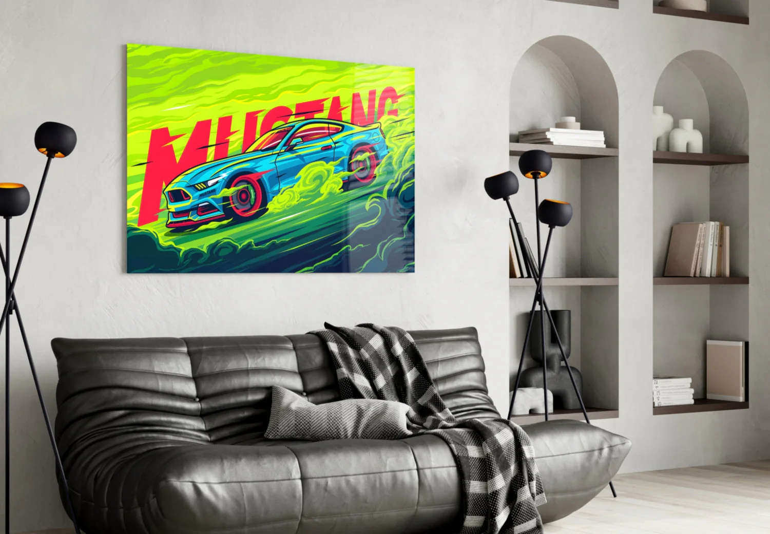 Roaring Mustang Glass Wall Art || Designer Collection - Image 5