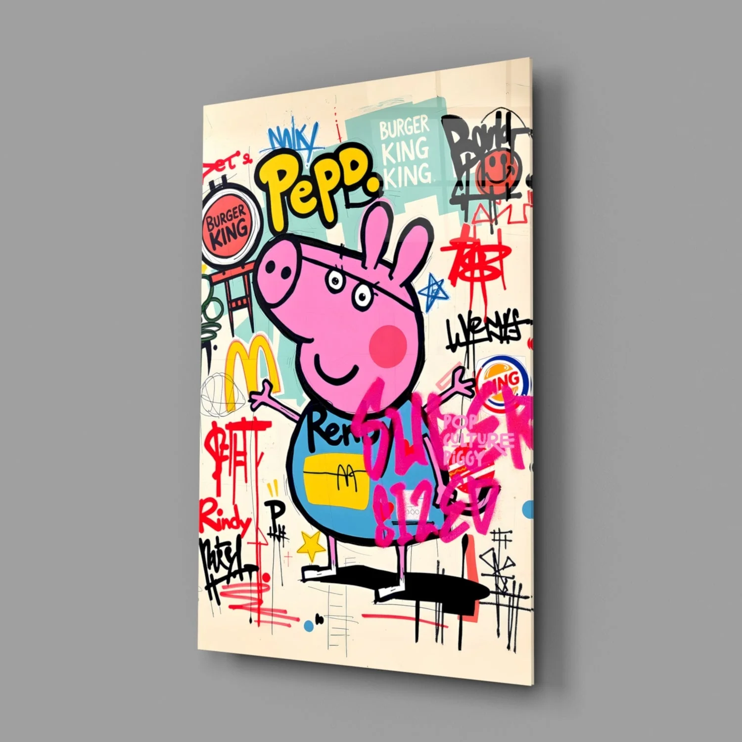 Urban Peppa Glass Wall Art || Designer Collection - Image 3