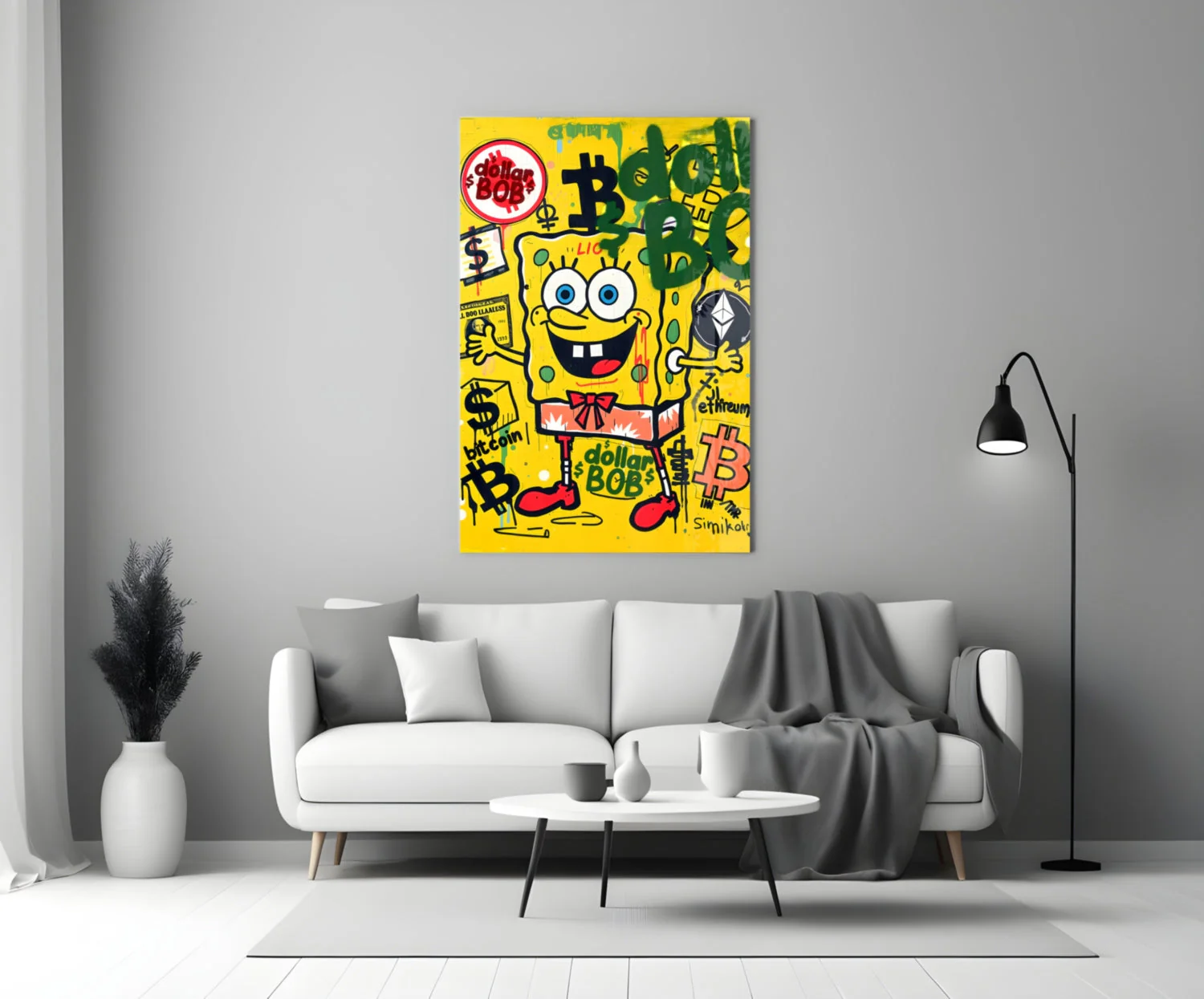 Crypto SpongeBob Glass Wall Art || Designer Collection - Image 4