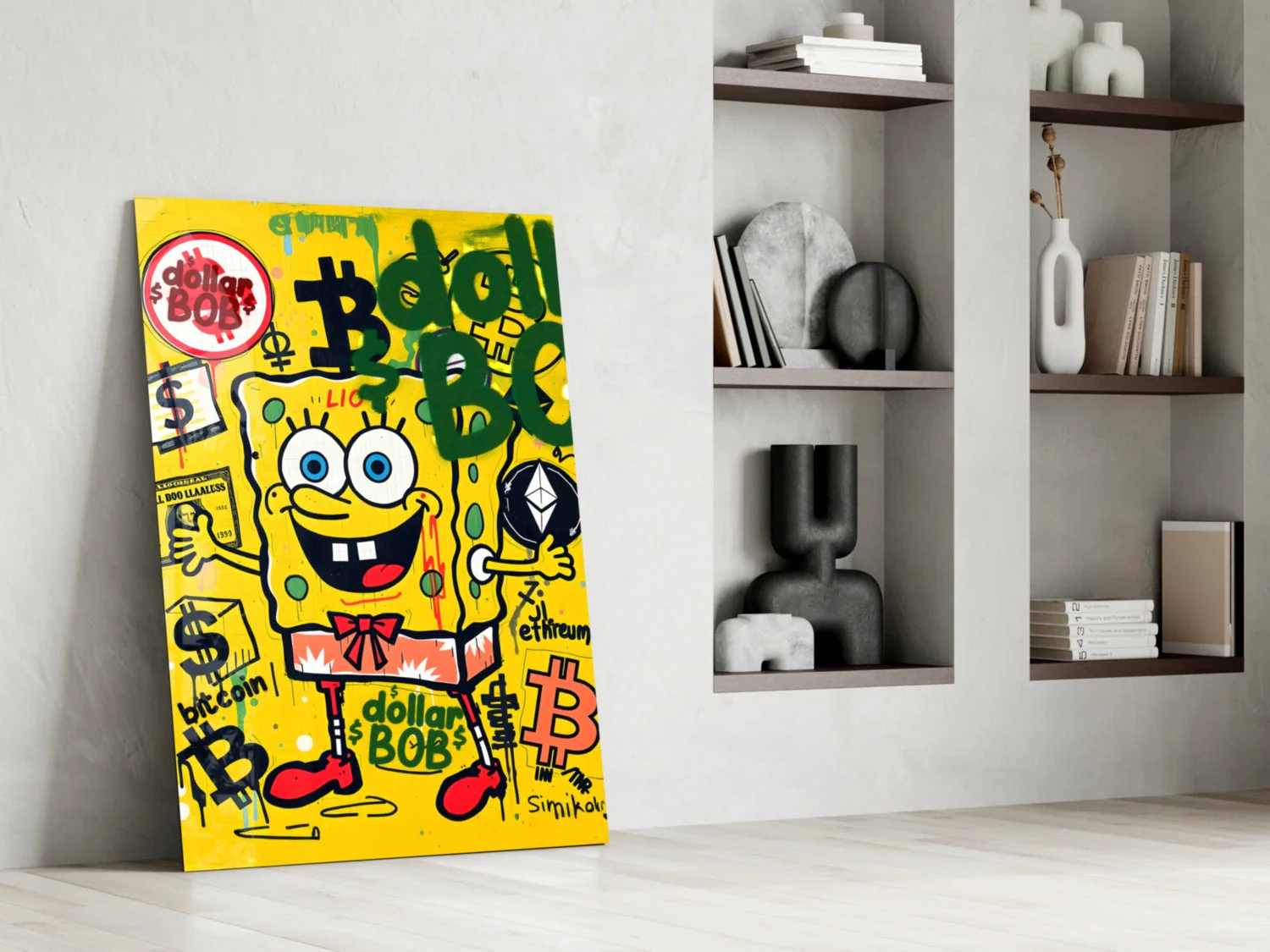 Crypto SpongeBob Glass Wall Art || Designer Collection - Image 7