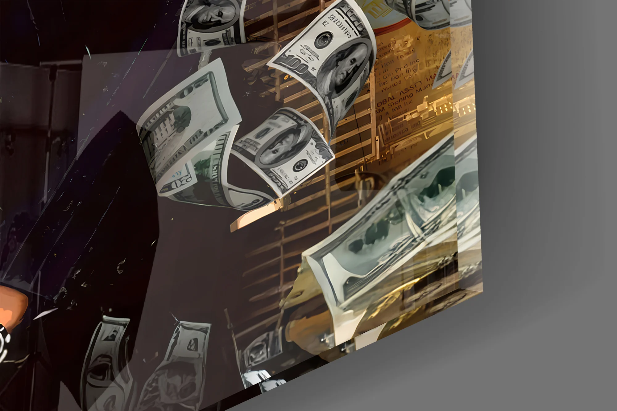 The Wolf of Wall Street Glass Wall Art || Designer Collection - Image 5