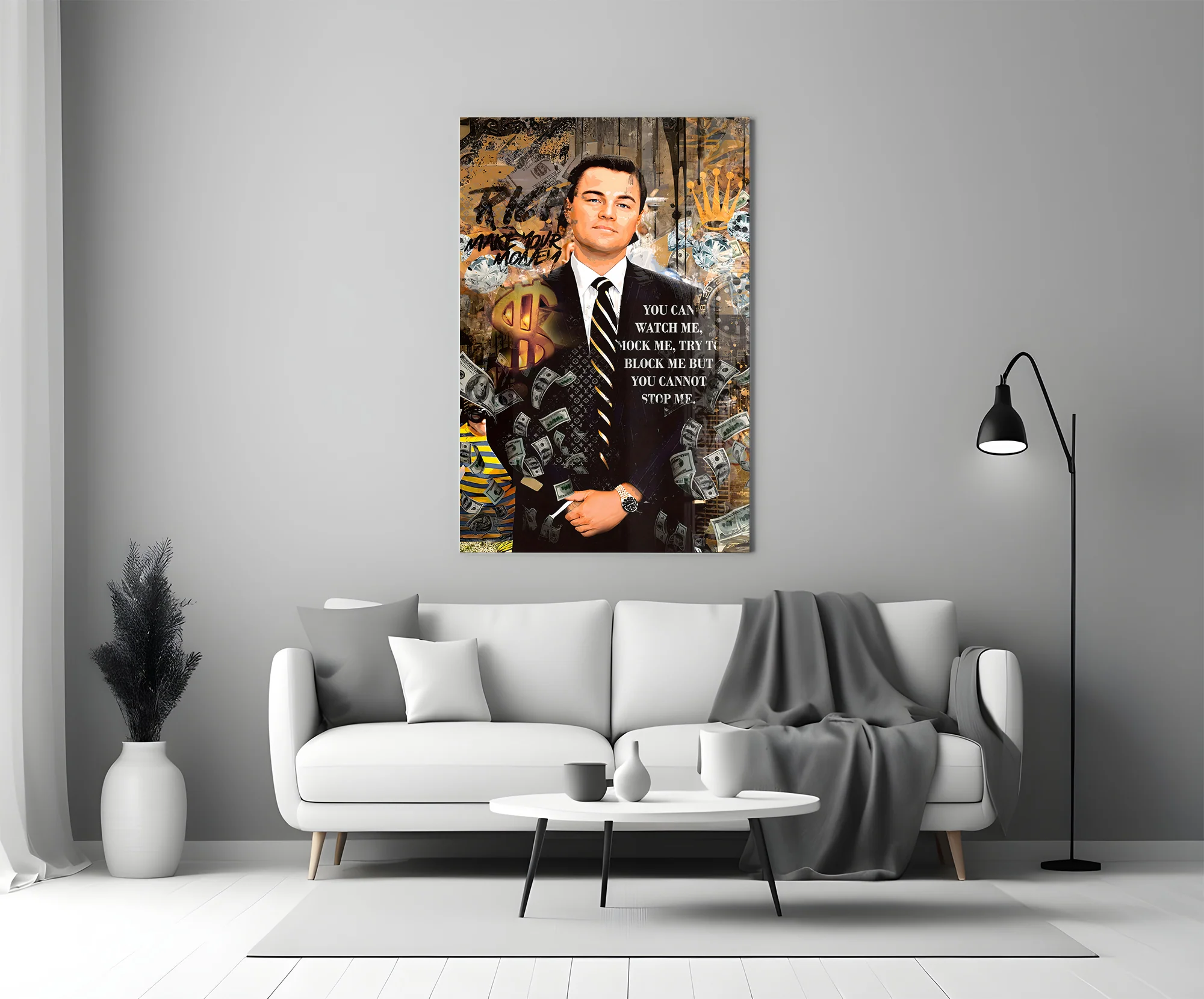 The Wolf of Wall Street Glass Wall Art || Designer Collection - Image 7