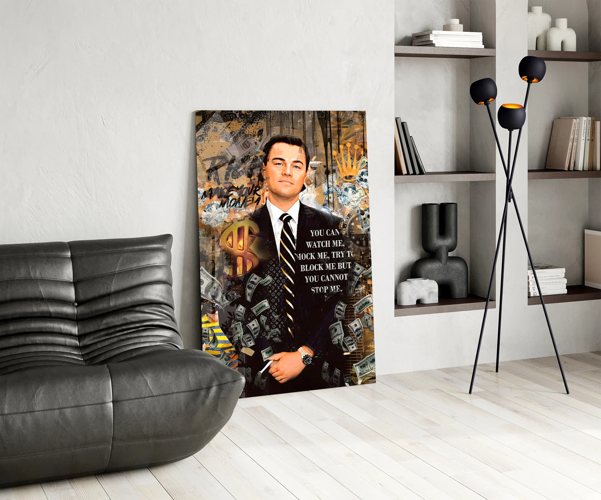 The Wolf of Wall Street Glass Wall Art || Designer Collection - Image 8