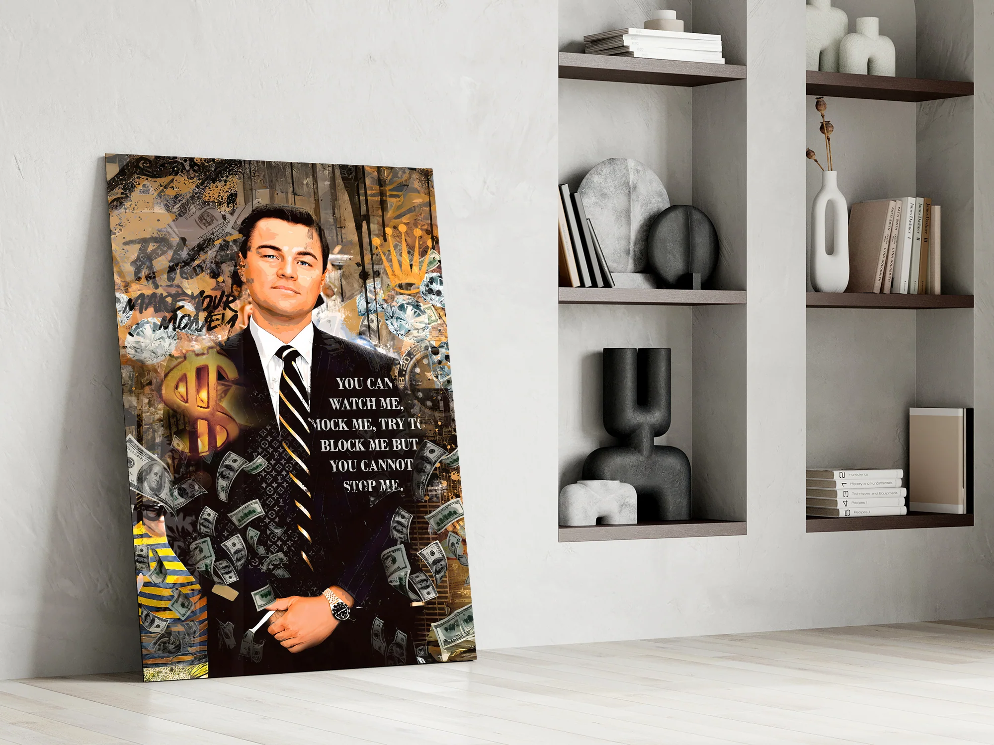 The Wolf of Wall Street Glass Wall Art || Designer Collection - Image 9