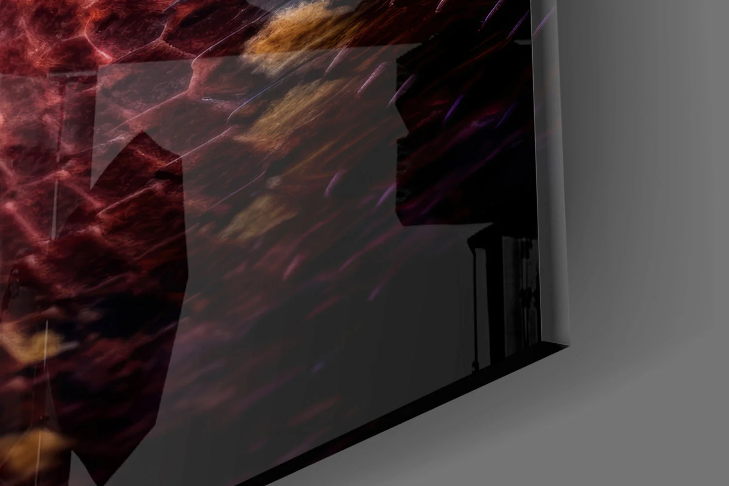 Red Stare Viper Glass Wall Art || Designer Collection - Image 8