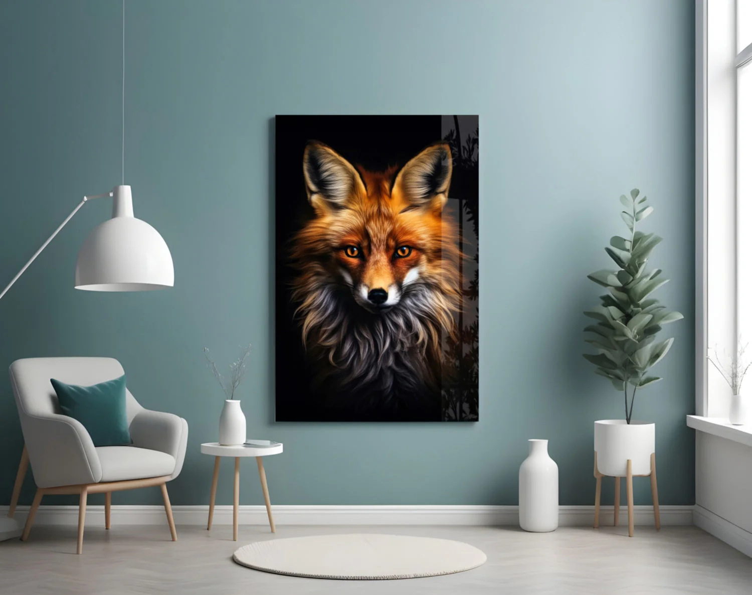 Eyes of the Fox Glass Wall Art || Designer Collection - Image 5