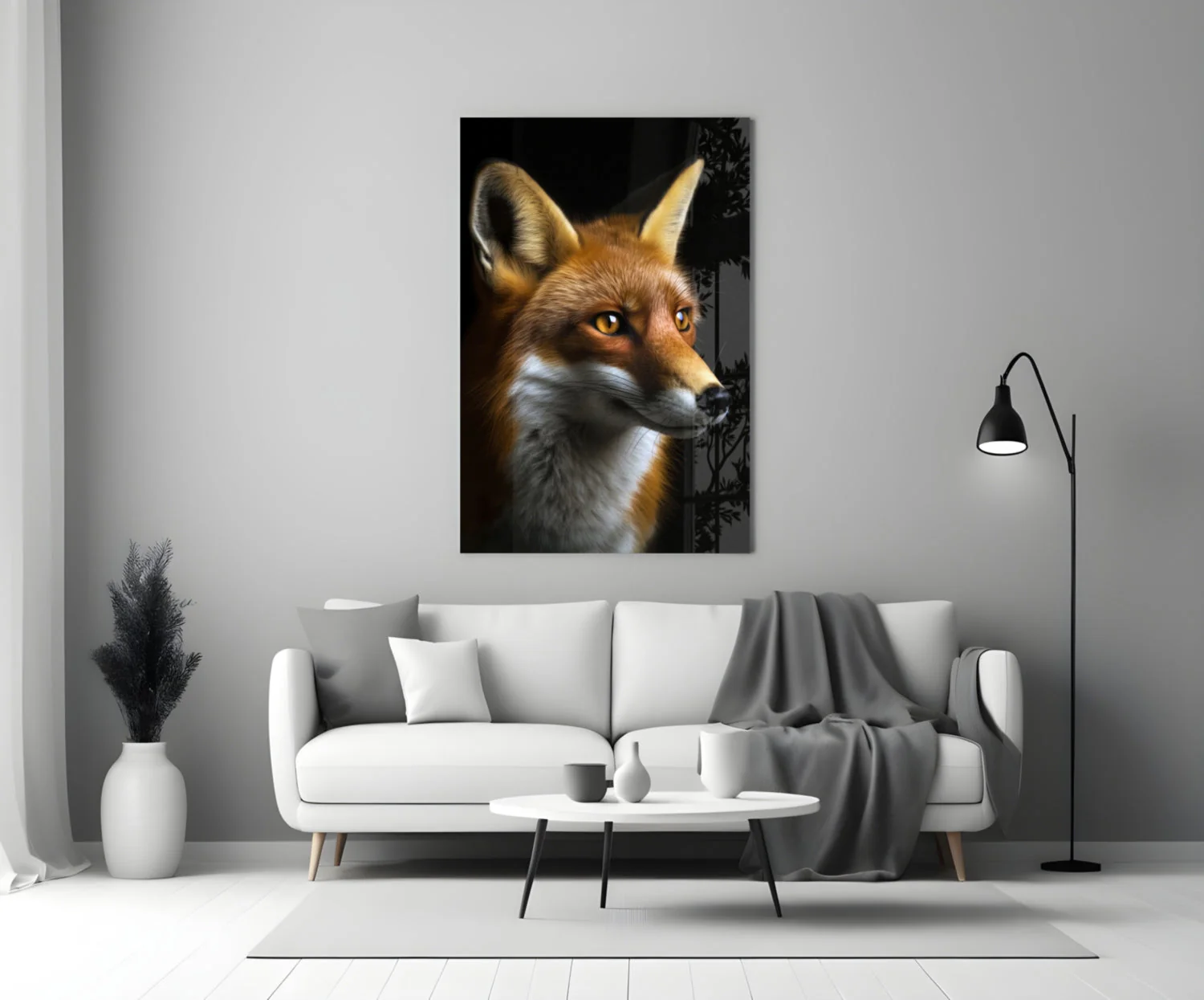 The Secret of the Fox Glass Wall Art || Designer Collection - Image 4