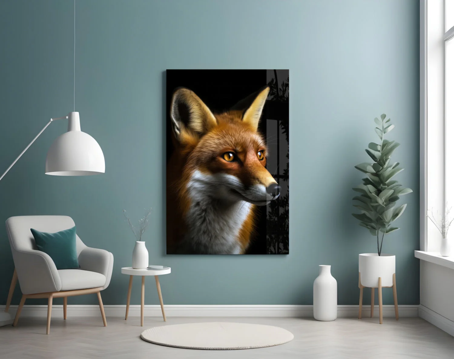 The Secret of the Fox Glass Wall Art || Designer Collection - Image 5