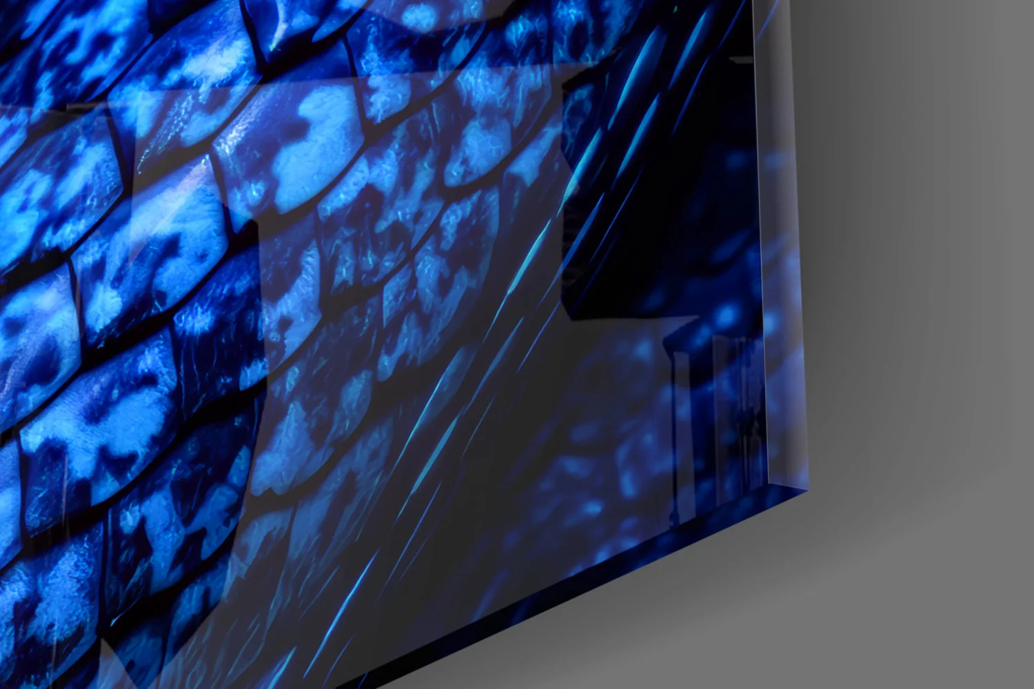 Eyes of the Blue Viper Glass Wall Art || Designer Collection - Image 8