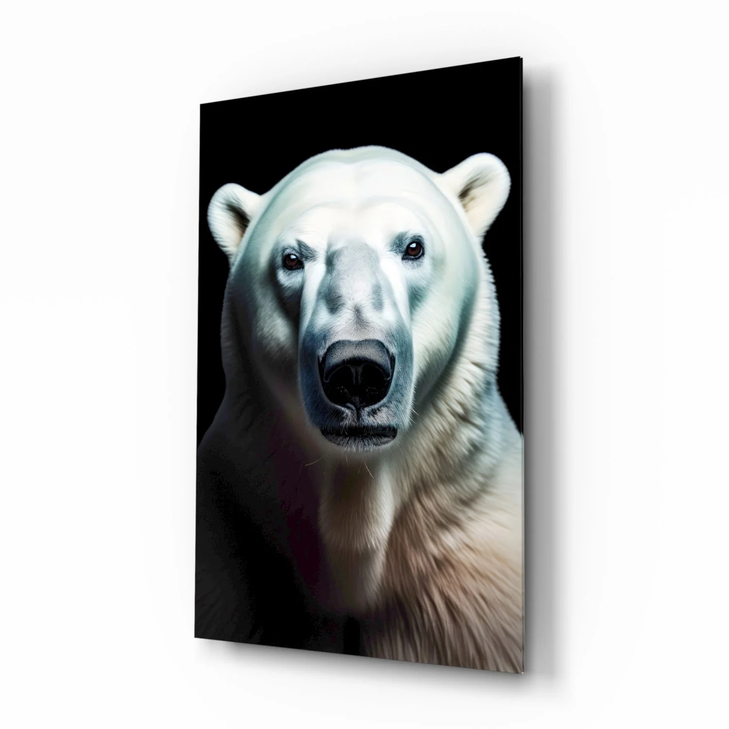 Polar Bear's Gaze Glass Wall Art || Designer Collection - Image 2