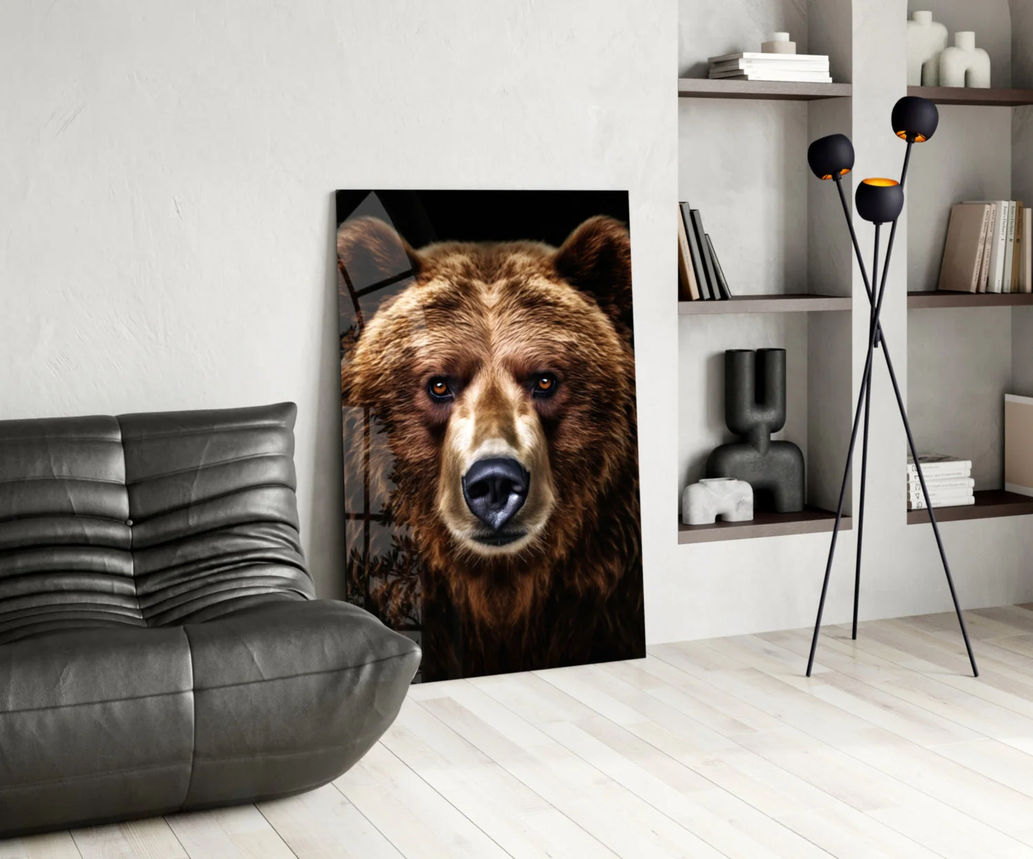 Bear, the Wise Man of the Forest Glass Wall Art || Designer Collection - Image 6