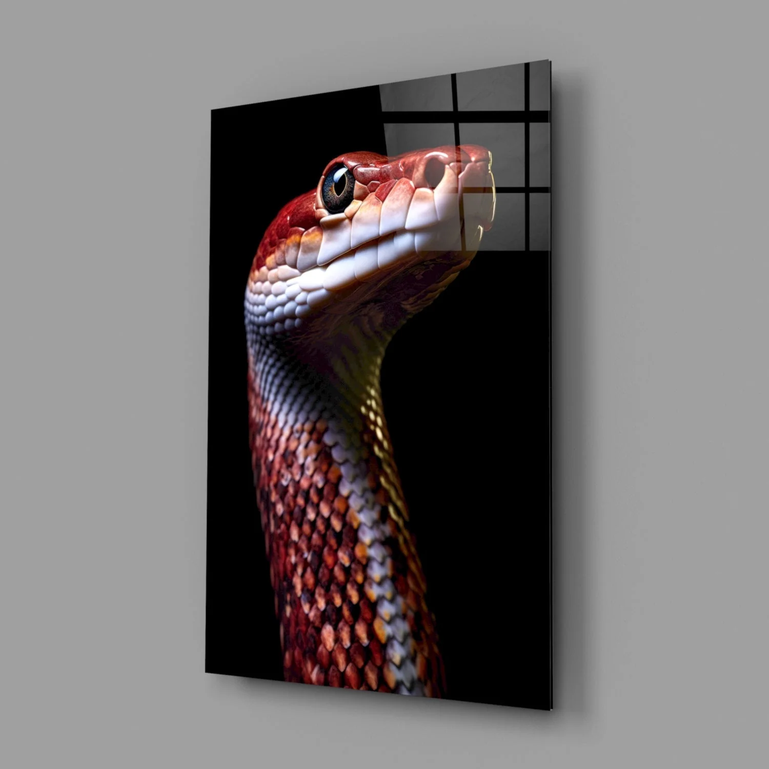 Eyes of the Fiery Serpent Glass Wall Art || Designer Collection - Image 3