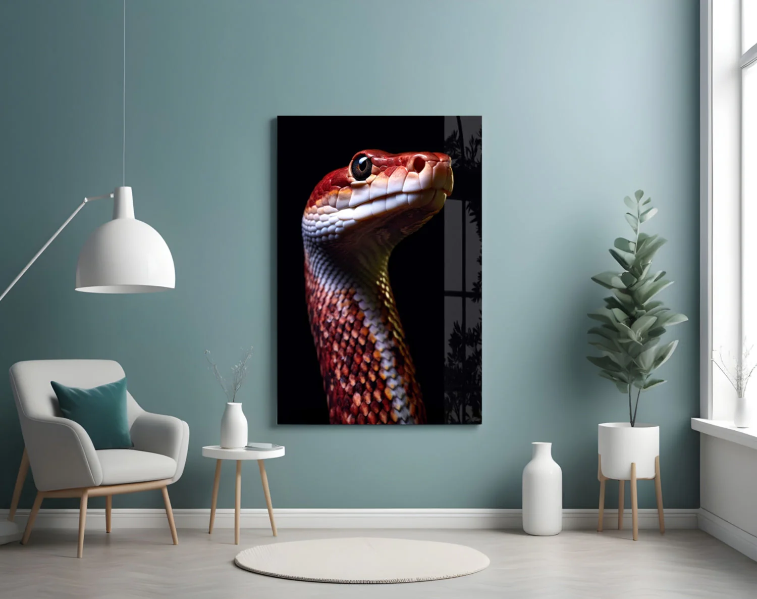Eyes of the Fiery Serpent Glass Wall Art || Designer Collection - Image 5