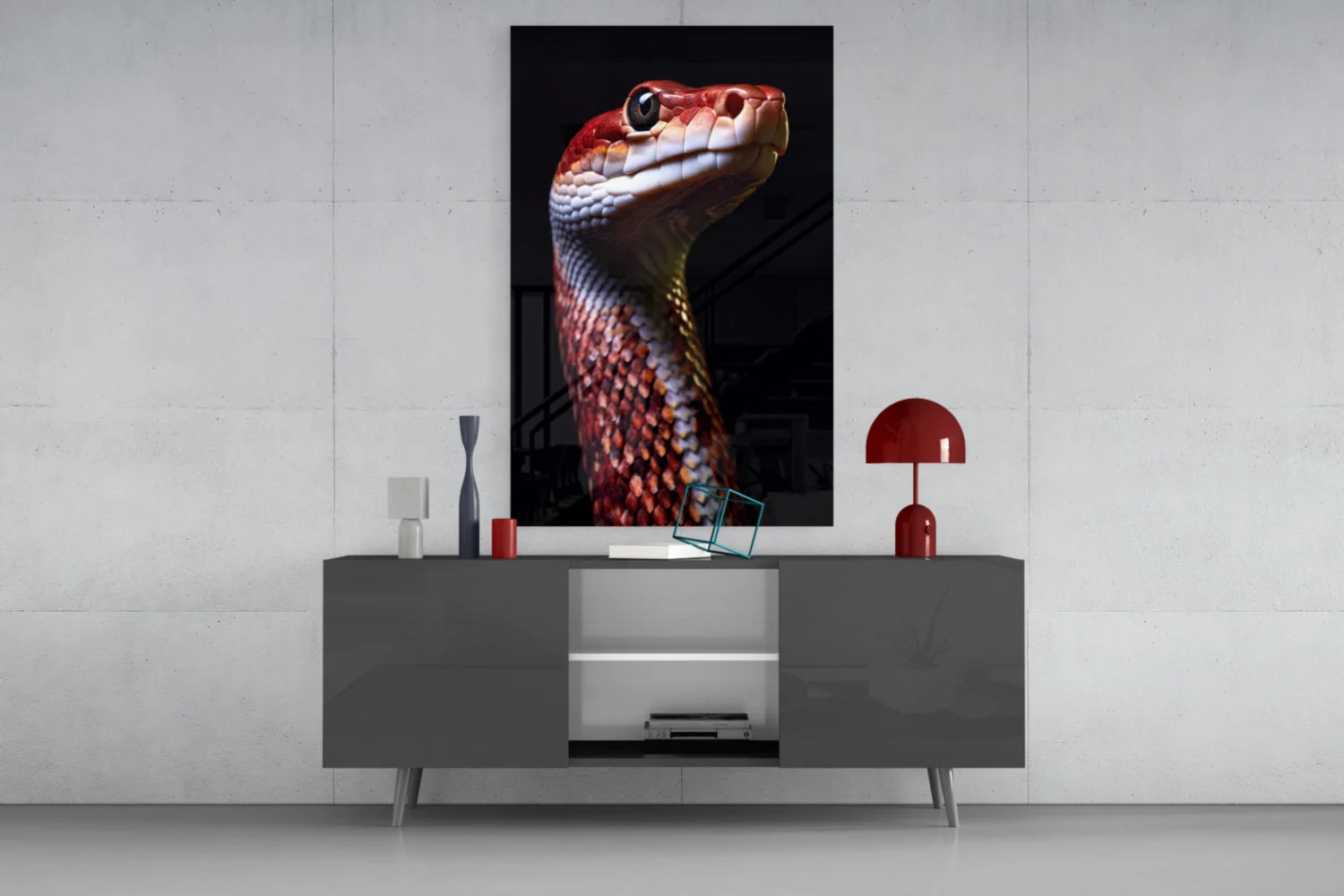 Eyes of the Fiery Serpent Glass Wall Art || Designer Collection - Image 9