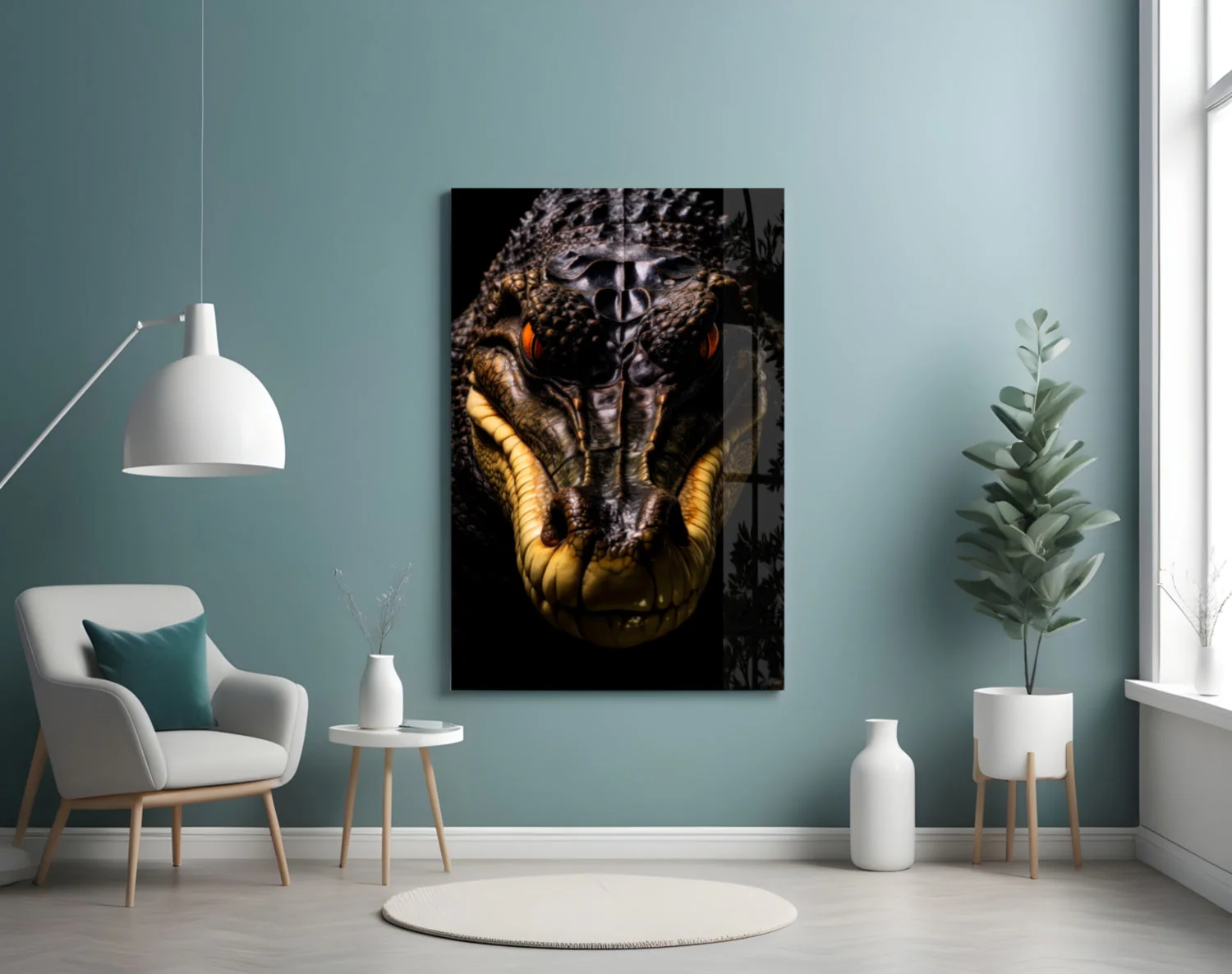 The Hunter in the Eyes Glass Wall Art || Designer Collection - Image 5