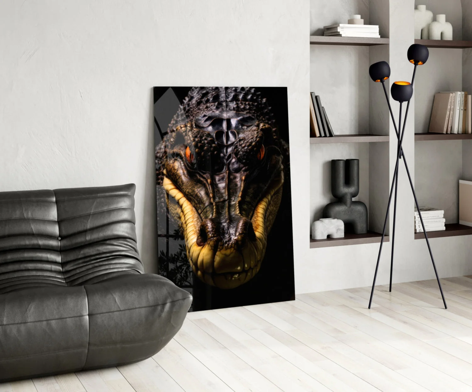 The Hunter in the Eyes Glass Wall Art || Designer Collection - Image 6