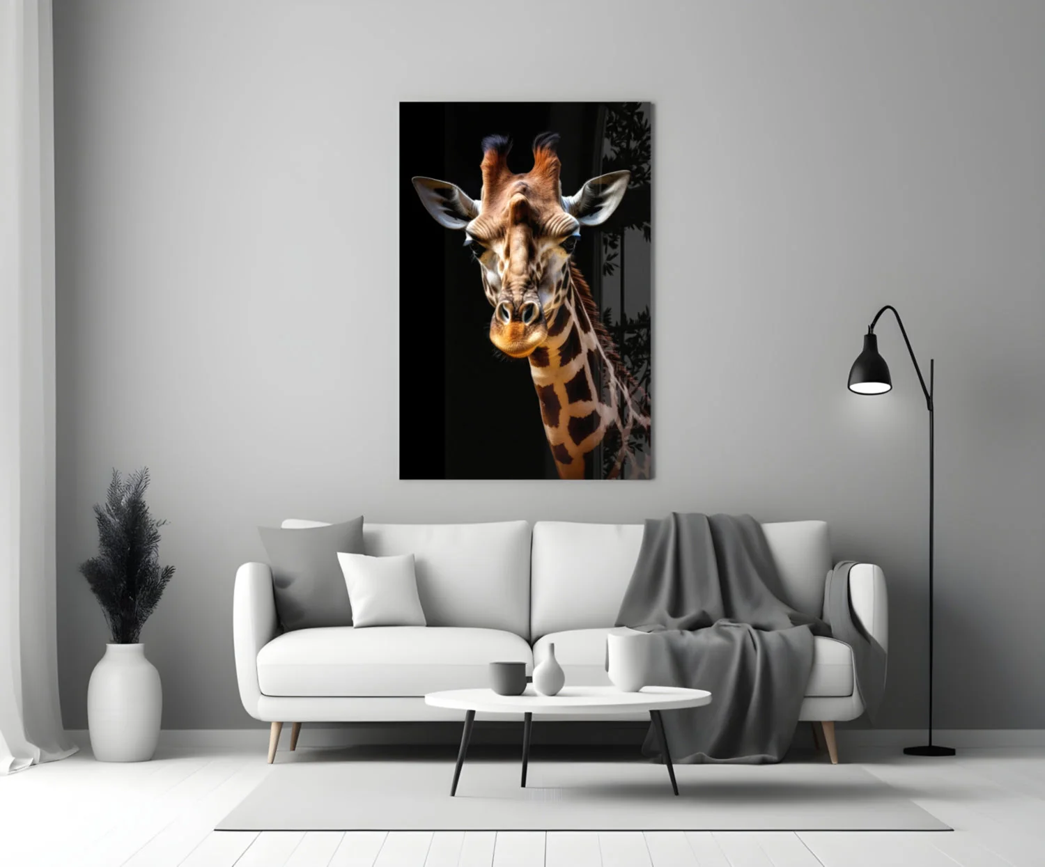 The Gentle Look of a Giraffe Glass Wall Art || Designer Collection - Image 4