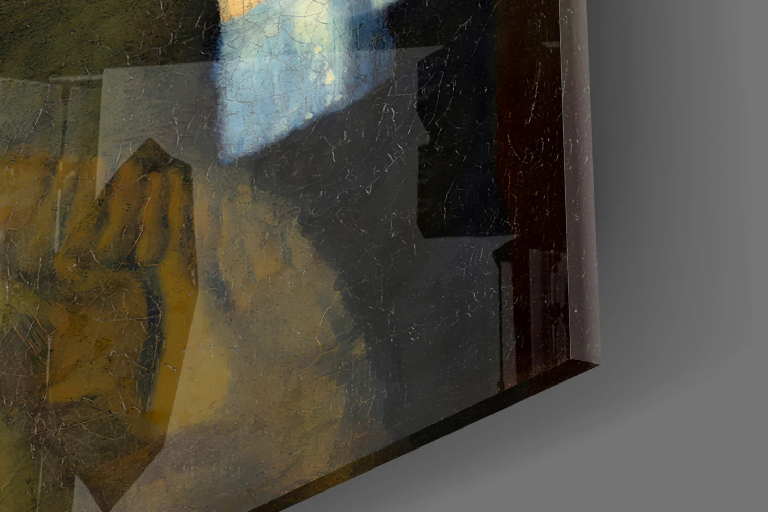 Girl Stuck on Clothespin Glass Wall Art || Designer Collection - Image 7