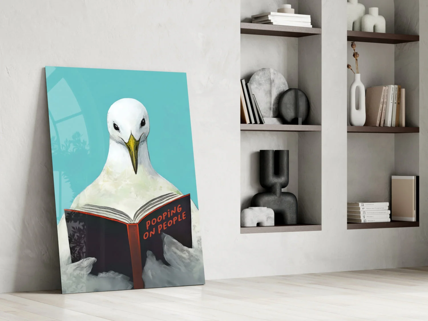 Wise Seagull Glass Wall Art || Designer Collection - Image 6
