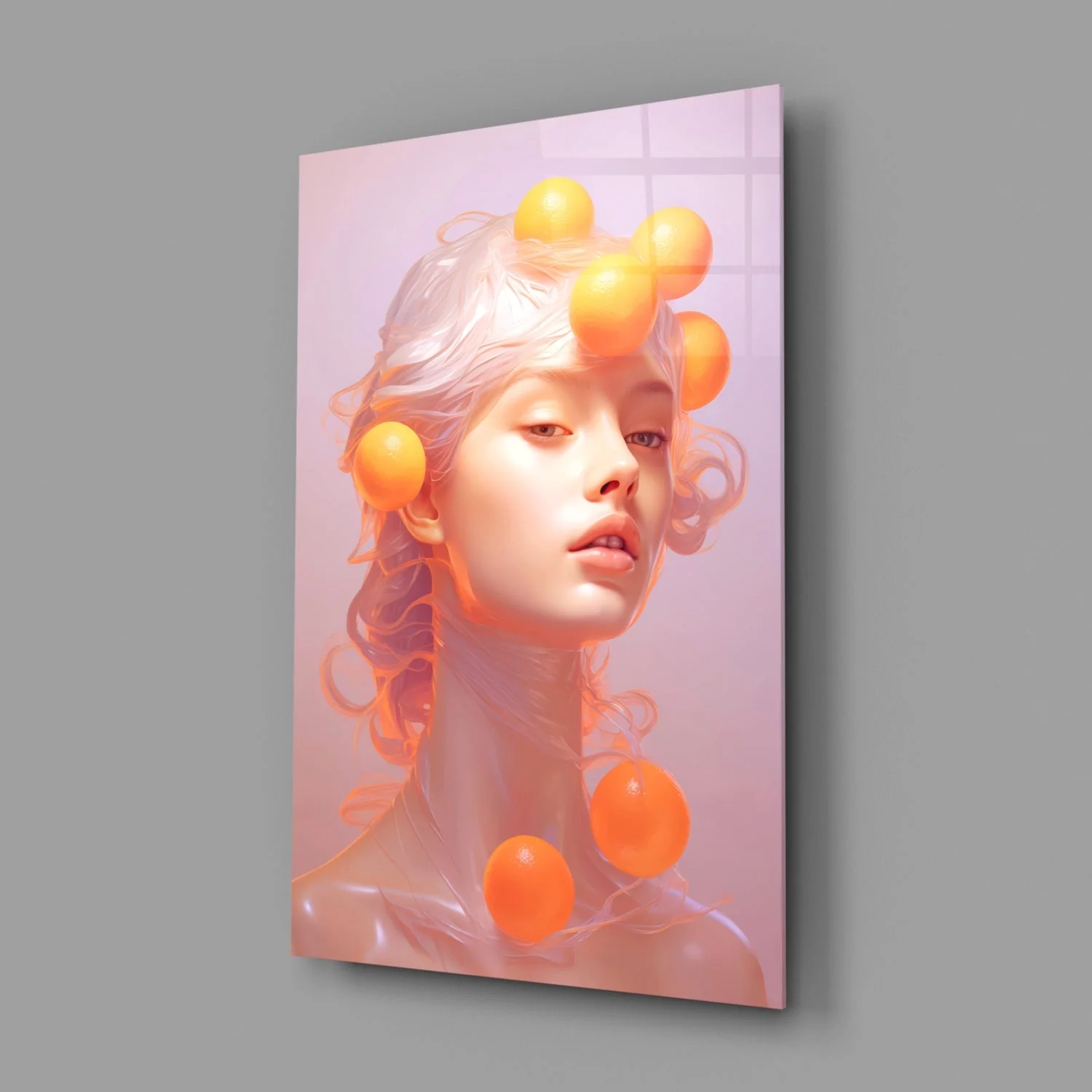 Queen of Orange Glass Wall Art || Designer Collection - Image 2