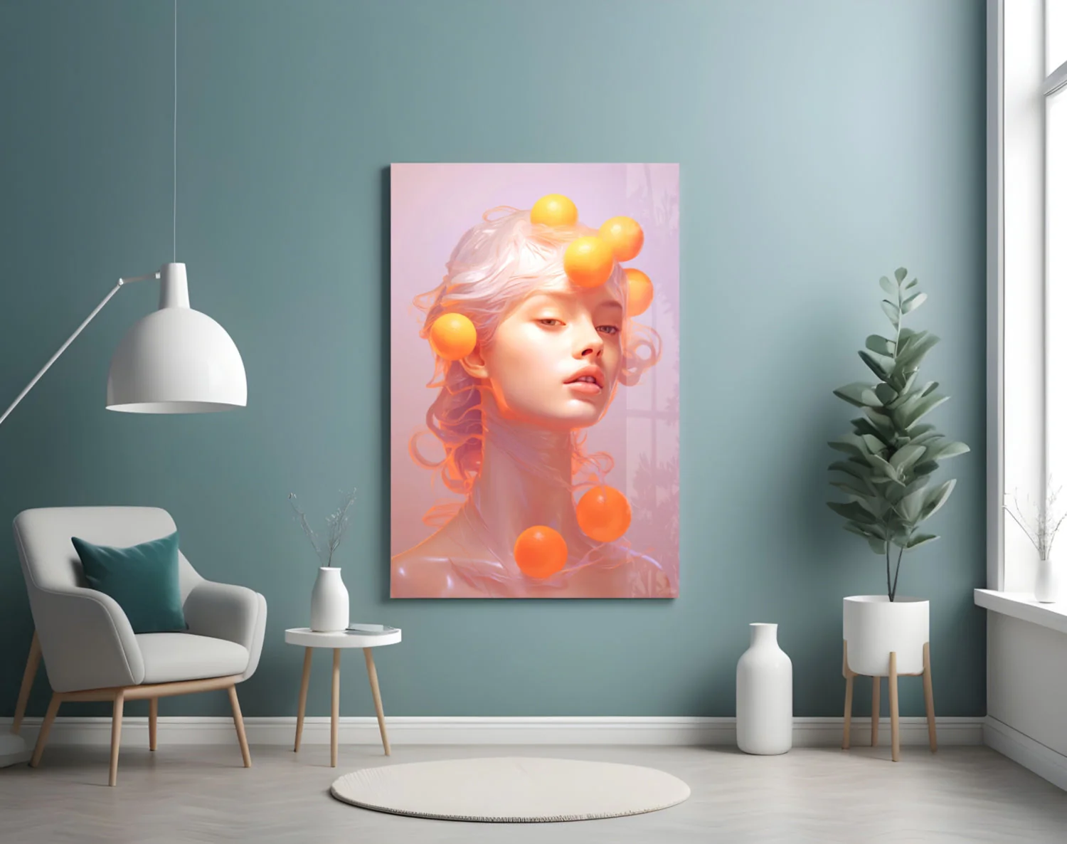 Queen of Orange Glass Wall Art || Designer Collection - Image 4