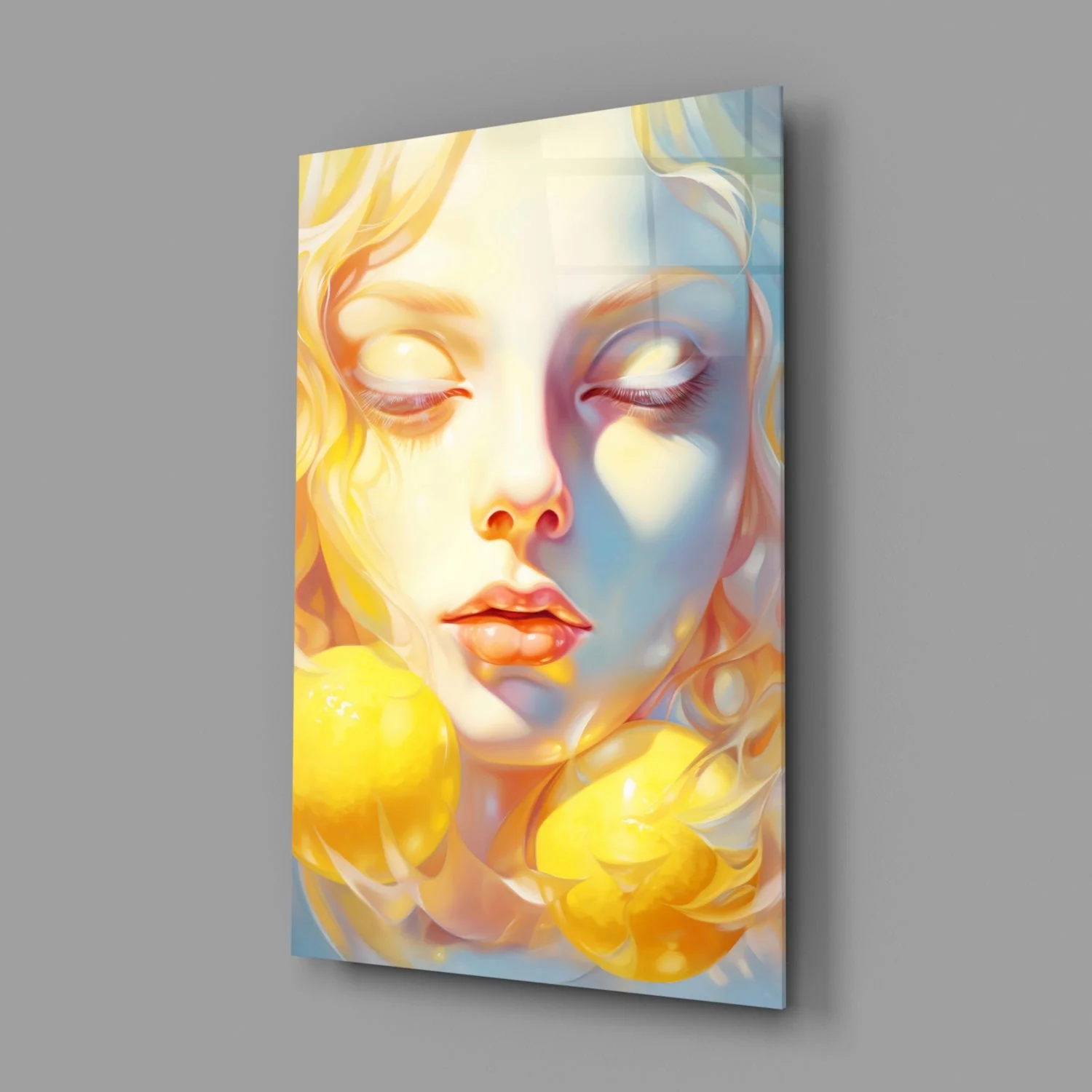 Lemony Dreams Glass Wall Art || Designer Collection - Image 2